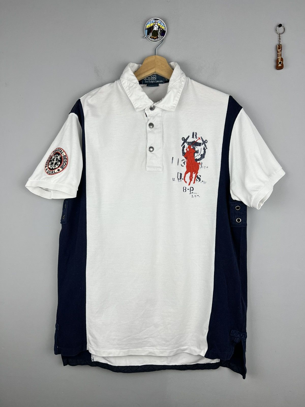 Polo Ralph Lauren × Vintage Rare Polo Ralph Lauren Big Logo Talon Zip Shirt Size US L / EU 52-54 / 3 - 2 Thumbnail