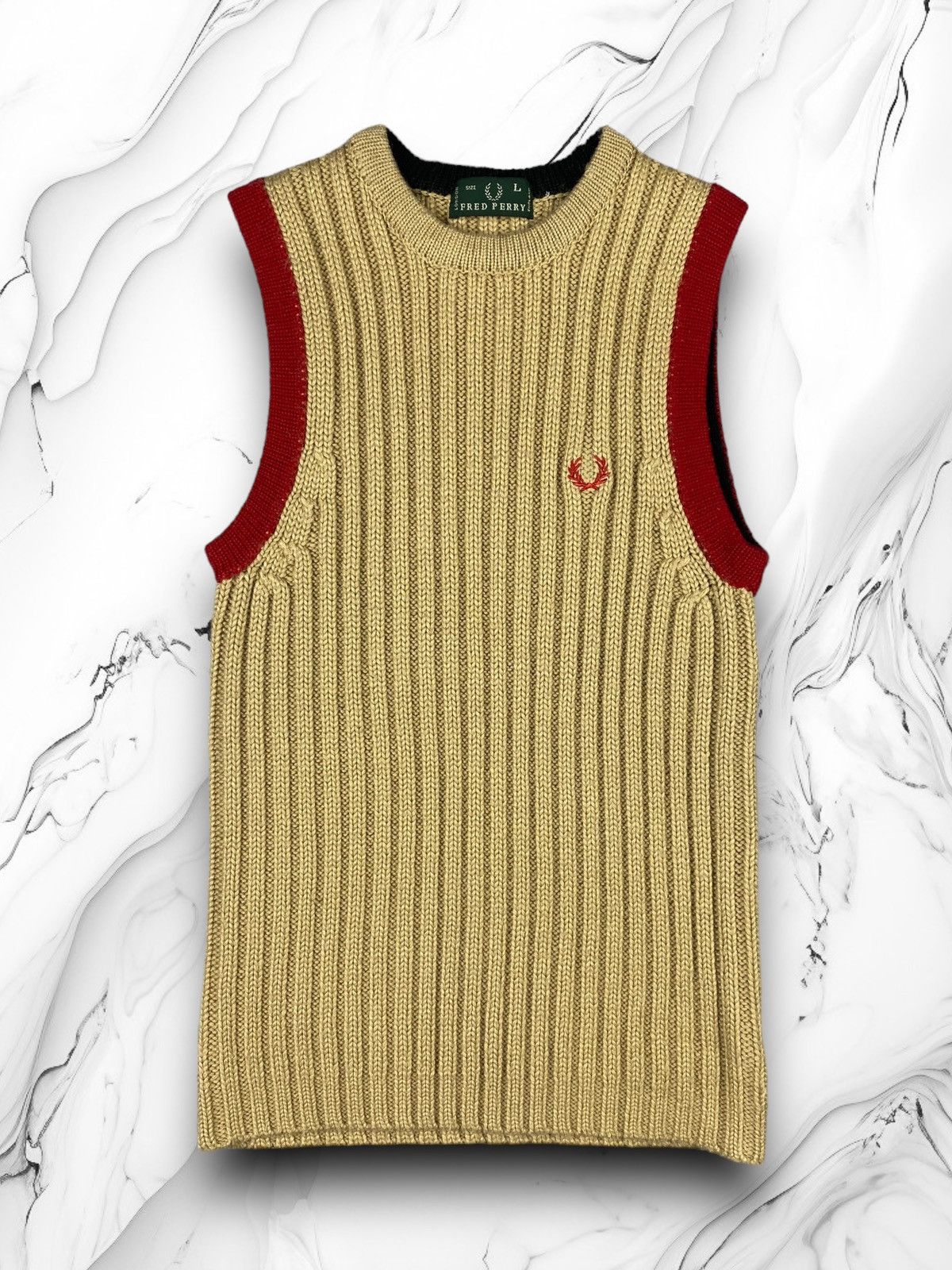 Vintage Fred Perry Designer Wool Kit Vest