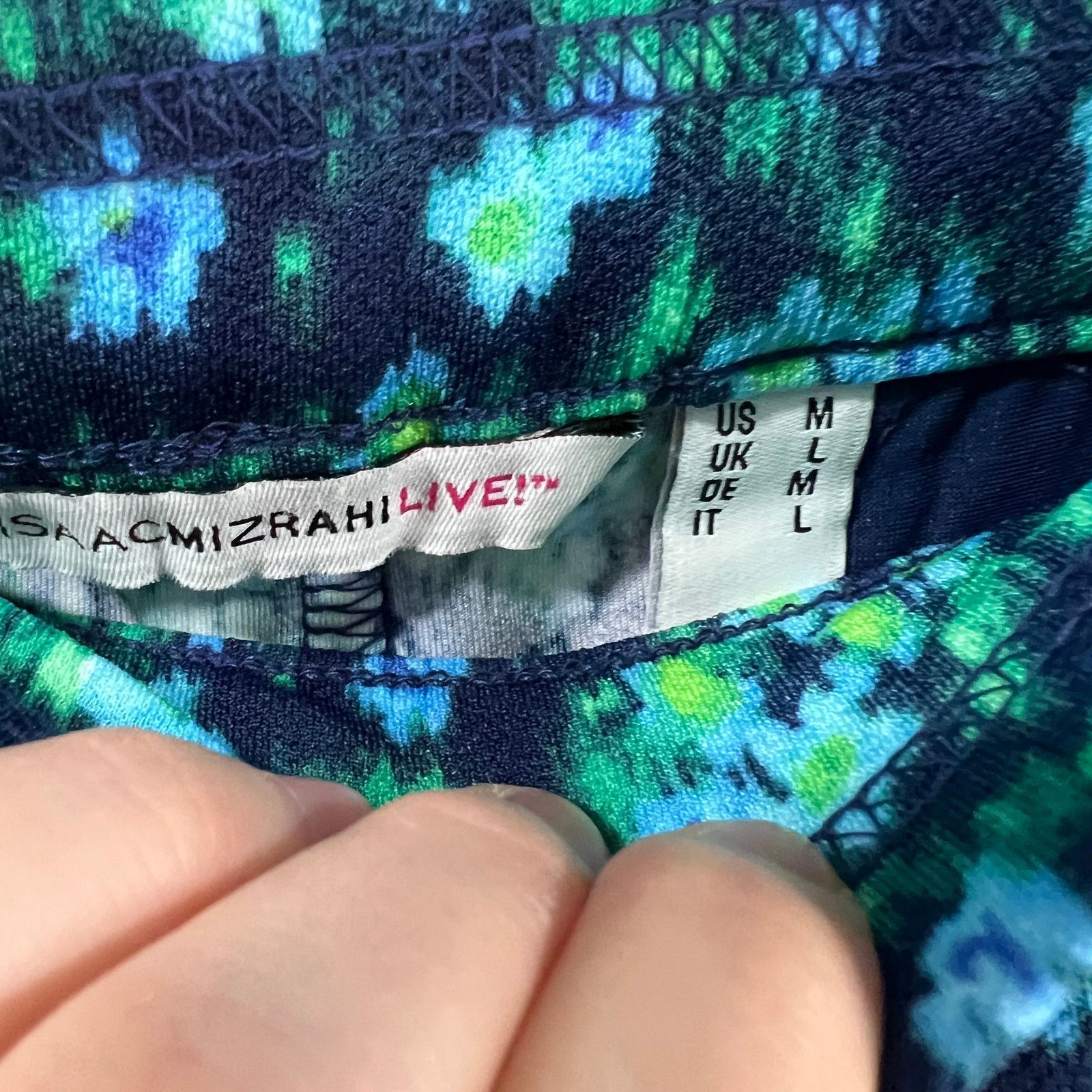 Other Isaac Mizrahi Live! Regular Printed Pebble Knit Wide Leg Size 28" / US 6 / IT 42 - 2 Thumbnail