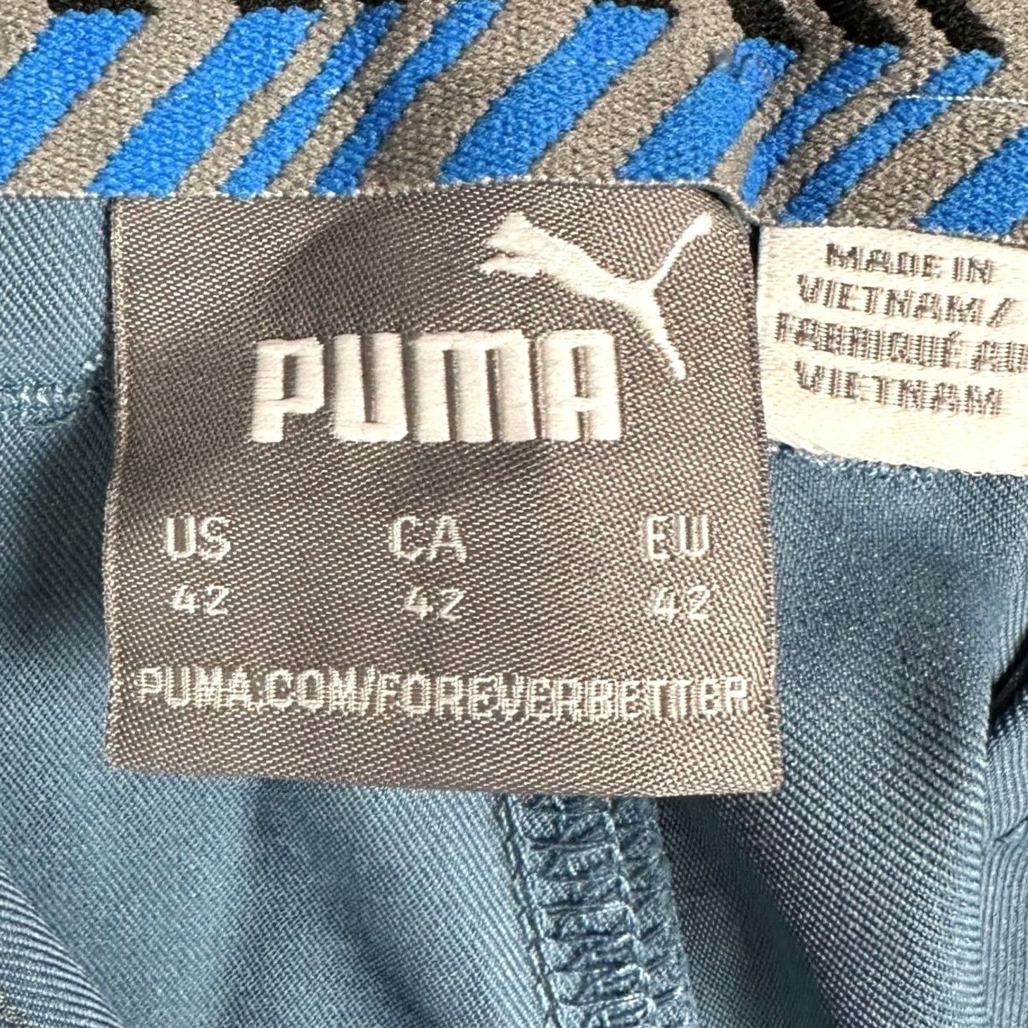 Puma Puma Golf Shorts Mens 42 Blue Grey Performance Chinos Flat Front Athletic Logo Size US 42 / EU 58 - 3 Thumbnail