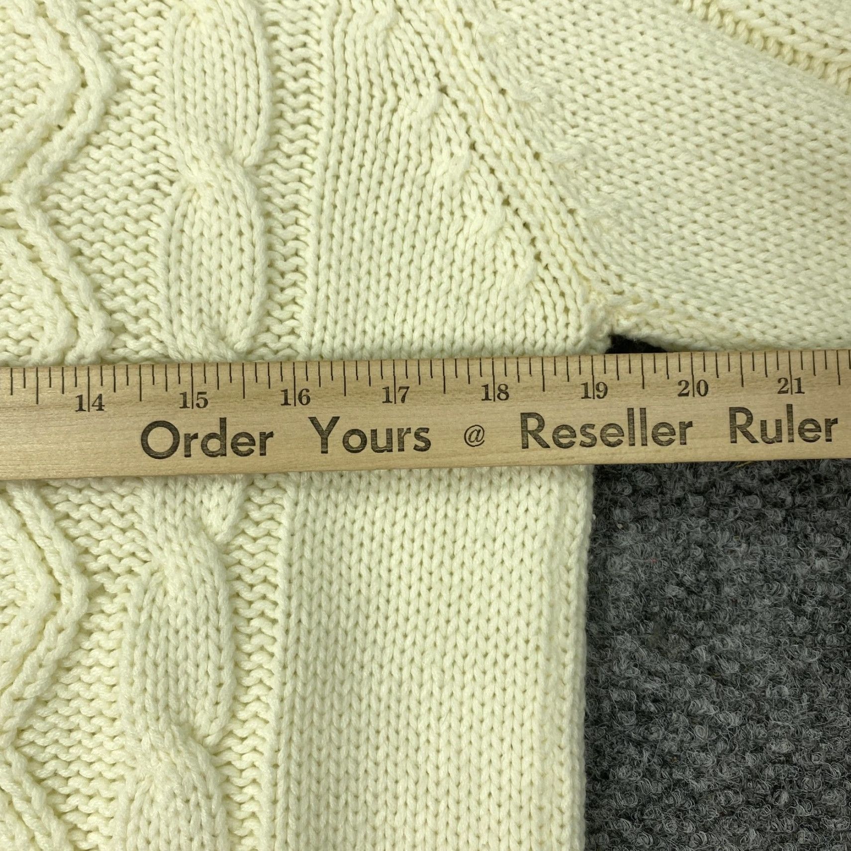 Vintage VINTAGE Horizon Sweater Women Pullover Geometric Knit Ivory Turtleneck Medium Wool-Free Acrylic Cable Knit 80s 90s Mens? Wait. Size M / US 6-8 / IT 42-44 - 6 Thumbnail