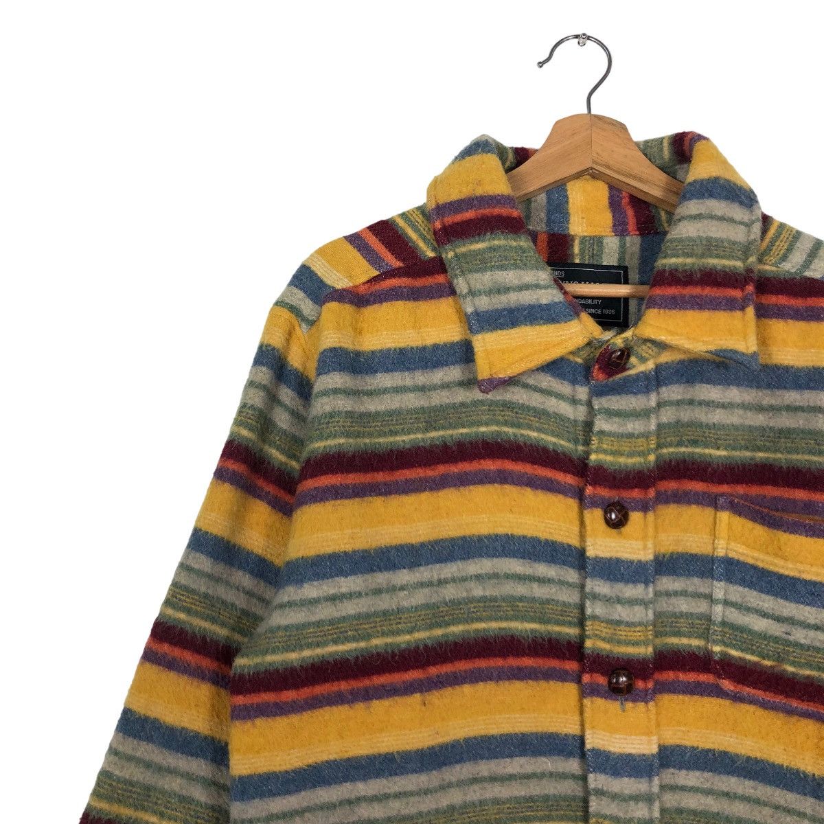 Japanese Brand 🔥Vintage Wool Jacket Striped Johns Hamer Issey Miyake Size US L / EU 52-54 / 3 - 6 Thumbnail