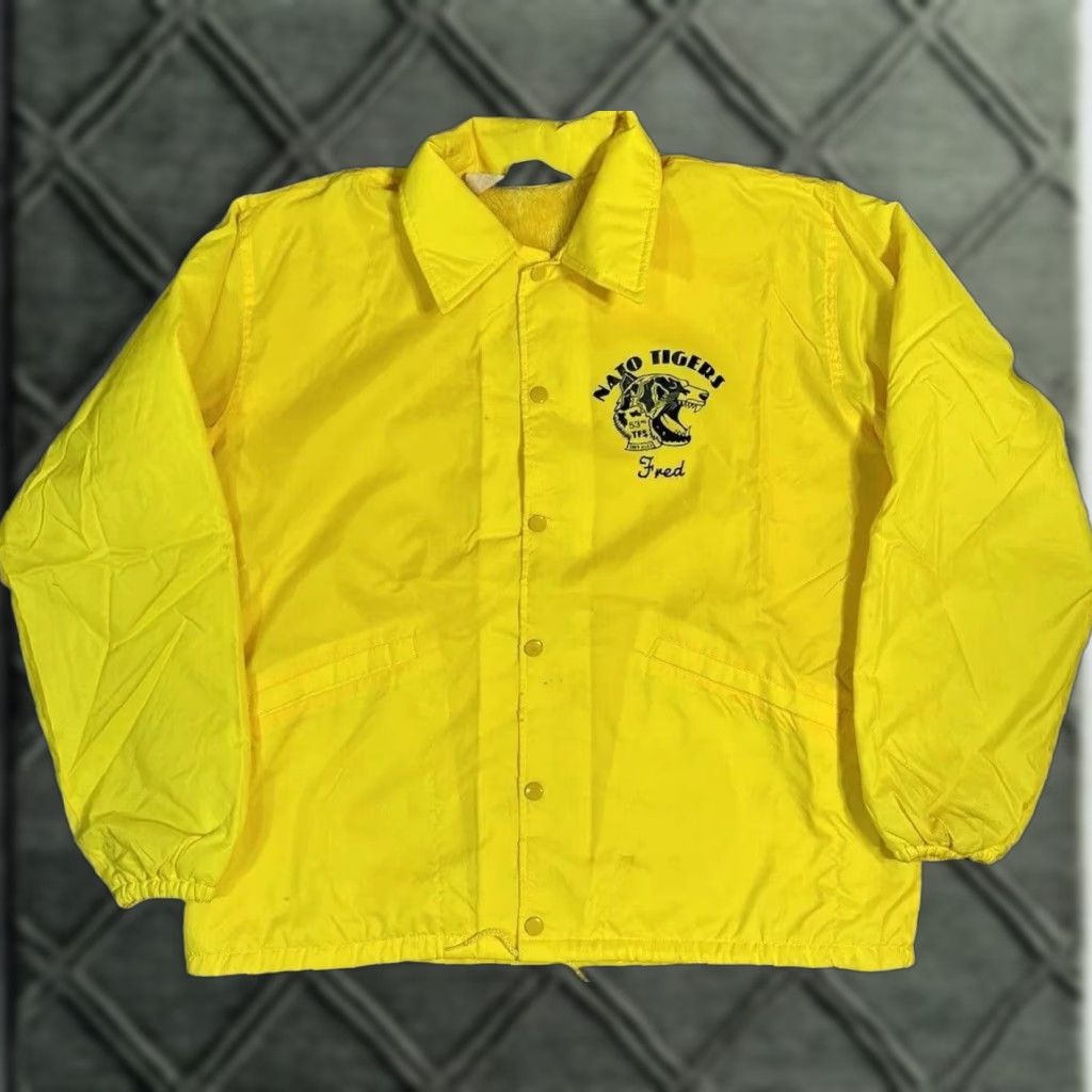 Vintage VINTAGE 60s NATO Tigers Air Force Windbreaker Jacket XL Men Yellow Fur Lined Windbreaker Military Jacket Size US XL / EU 56 / 4 - 1 Thumbnail