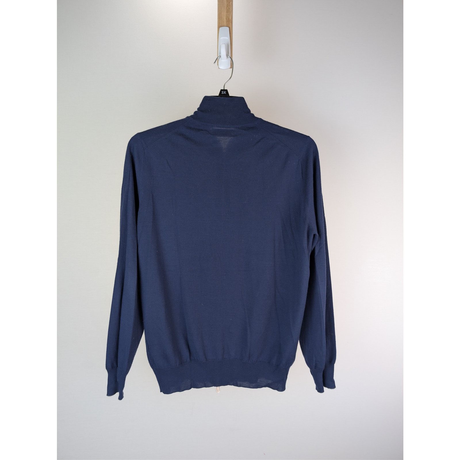Brunello Cucinelli o1rshd1 CC20 Full Zip Cardigan Sweater Sweatshirt Navy Blue Size US M / EU 48-50 / 2 - 9 Thumbnail