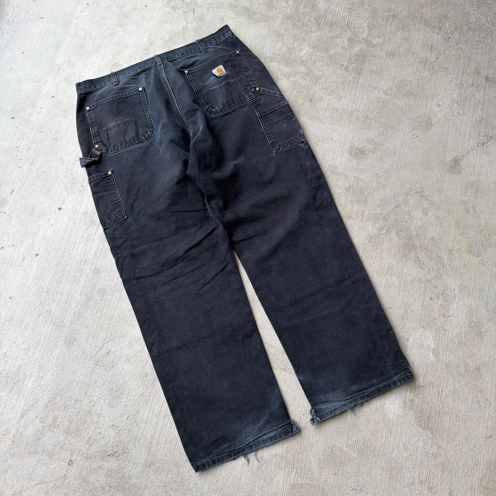 Carhartt × Vintage Vintage Y2K Carhartt black double knee work carpenter pants Size US 37 - 5 Thumbnail