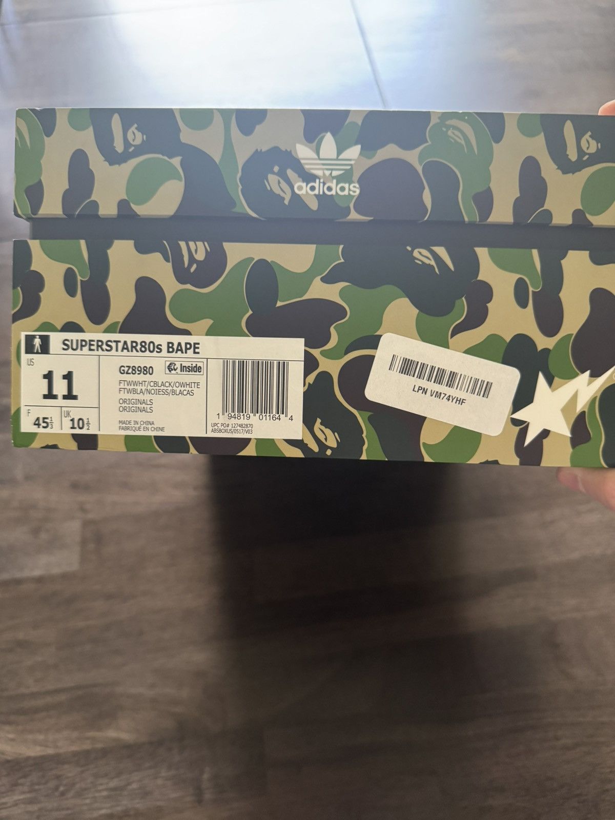 Adidas × Bape Bape x adidas Superstar80s White Black Size US 11 / EU 44 - 8 Thumbnail