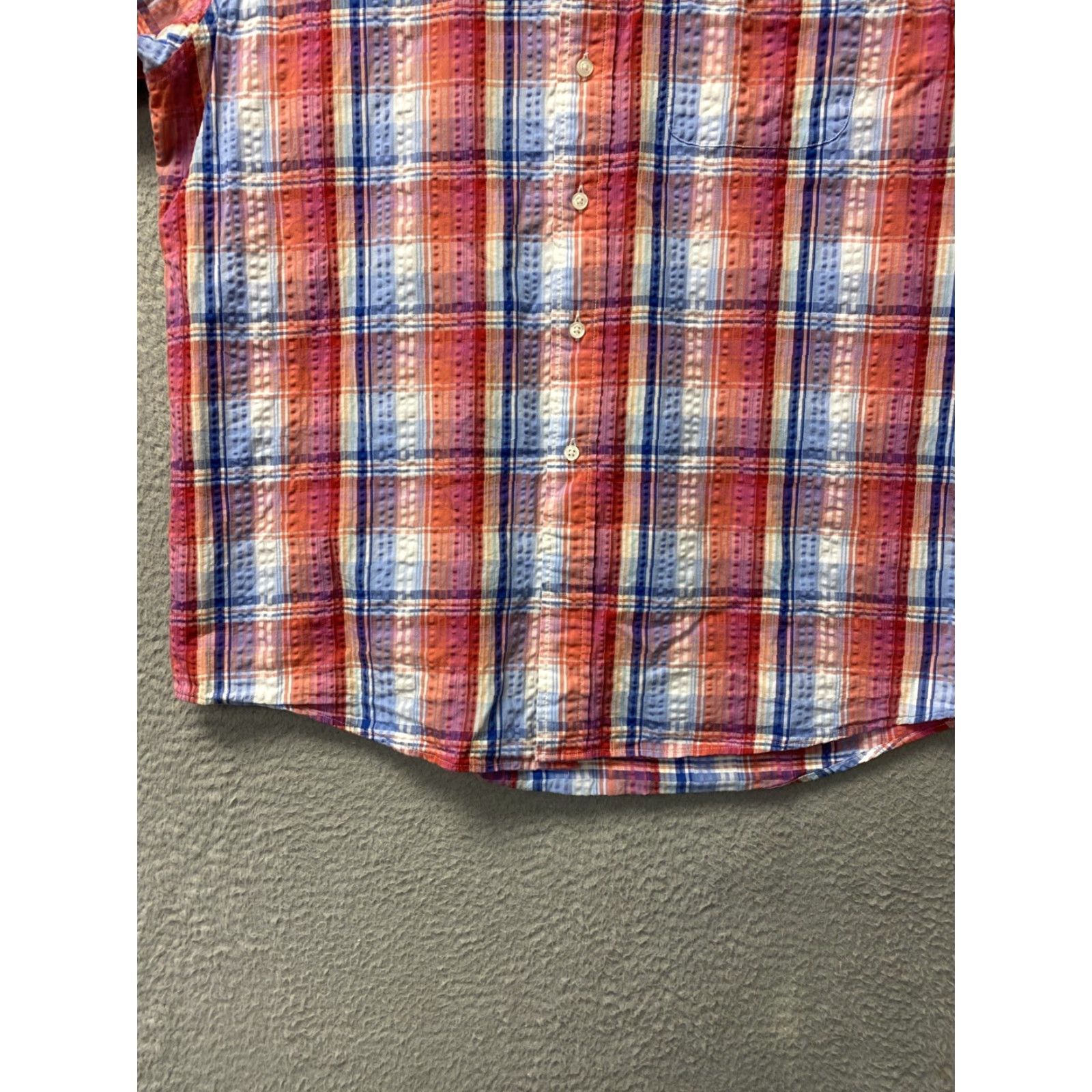 Jos. A. Bank Jos. A. Bank Button Down Shirt Sz L Light Blue Cotton Seersucker Modern Size US L / EU 52-54 / 3 - 2 Thumbnail
