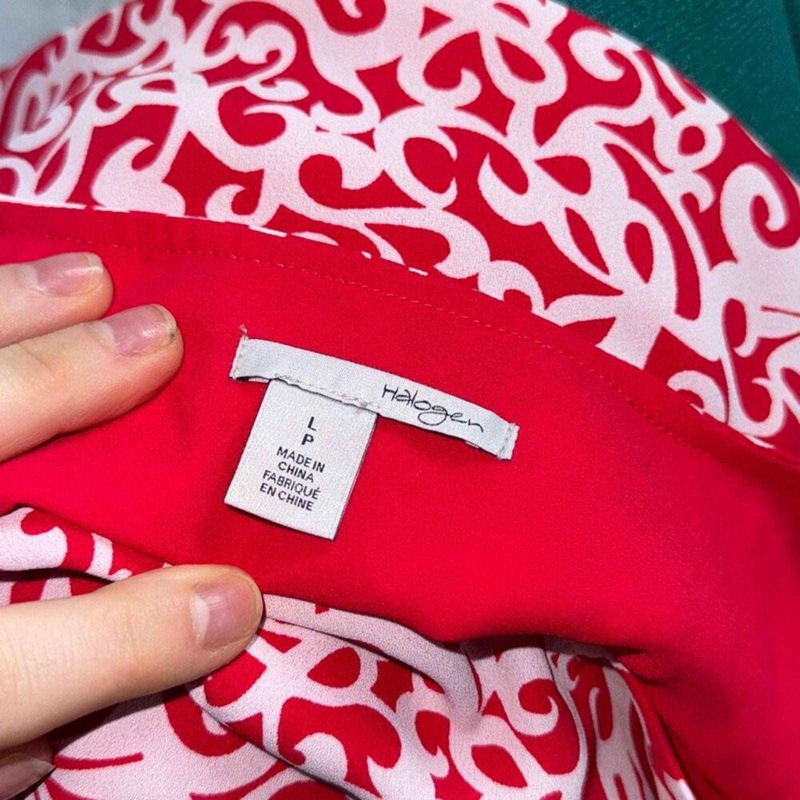 Other Halogen Red Print Sleeveless Blouse | Sz PL Size M / US 6-8 / IT 42-44 - 5 Thumbnail