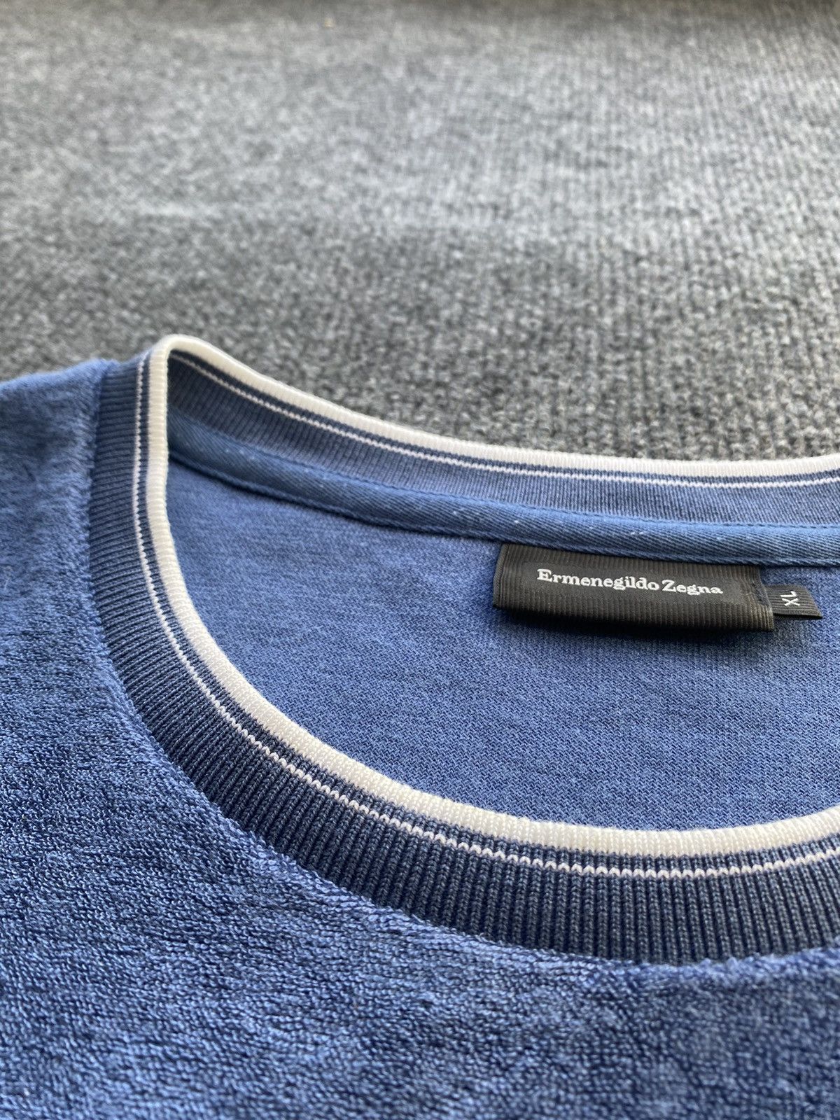 Ermenegildo Zegna 🔥Designer Luxury Ermenegildo Zegna Blue mens t shirt xl Size US XL / EU 56 / 4 - 10 Thumbnail