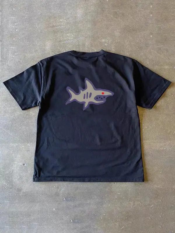 Japanese Brand Haruno x Arai Black vintage shark print cotton t-shirt Size US M / EU 48-50 / 2 - 5 Thumbnail