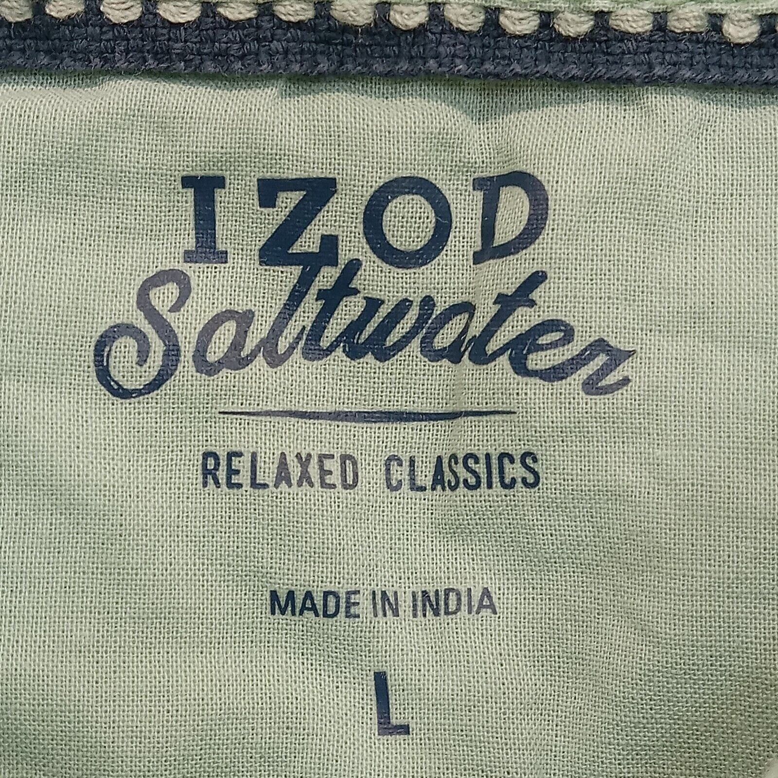 Izod Izod Saltwater Polo Shirt L Mens Relax Short Sleeve 3 Button Size US L / EU 52-54 / 3 - 4 Thumbnail
