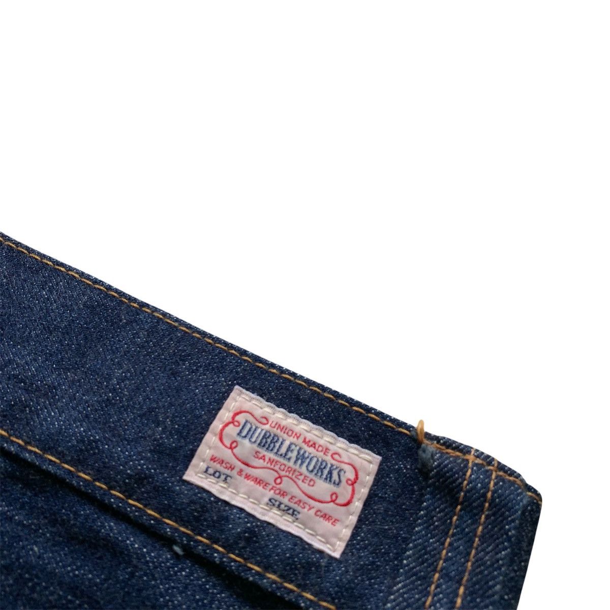 Japanese Brand Vtg 90s Dubble Works Union Made Bush Pants Selvedge Denim Size US 34 / EU 50 - 8 Thumbnail