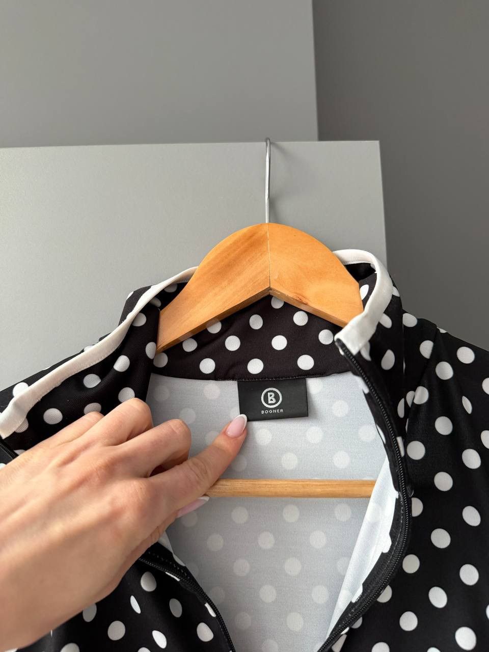 Bogner Bogner Polka Dot Fleece 1/3 Zip Pullover Sweatshirt Size S / US 4 / IT 40 - 3 Thumbnail