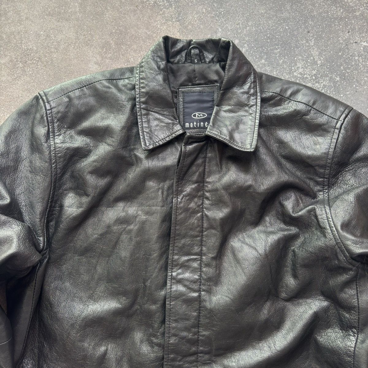 Japanese Brand Vintage Gothic Avant Garde Black Leather Trench Coat Jacket Size US S / EU 44-46 / 1 - 5 Thumbnail