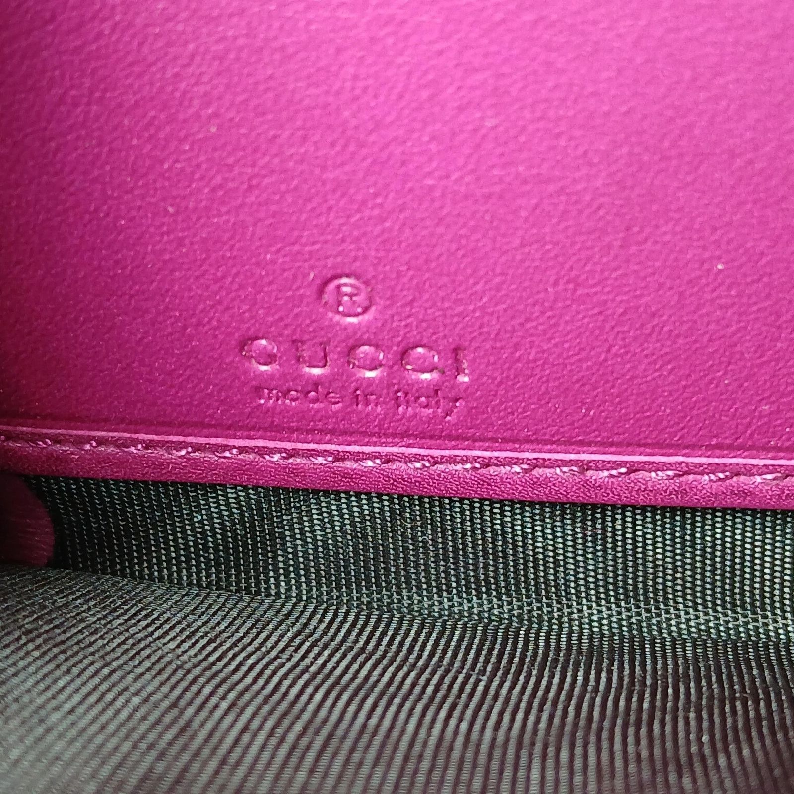 Gucci Gucci Shima GG Belted Zip Around Pink Enamel Leather Wallet Size ONE SIZE - 2 Thumbnail
