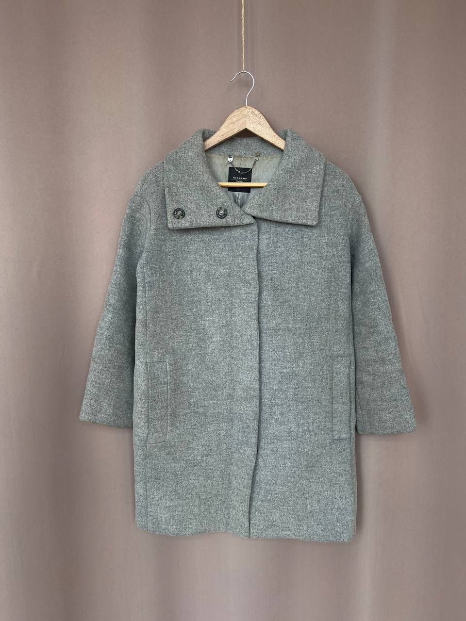Max Mara Weekend Coat Women's Wool Gray Jacket Size US 6