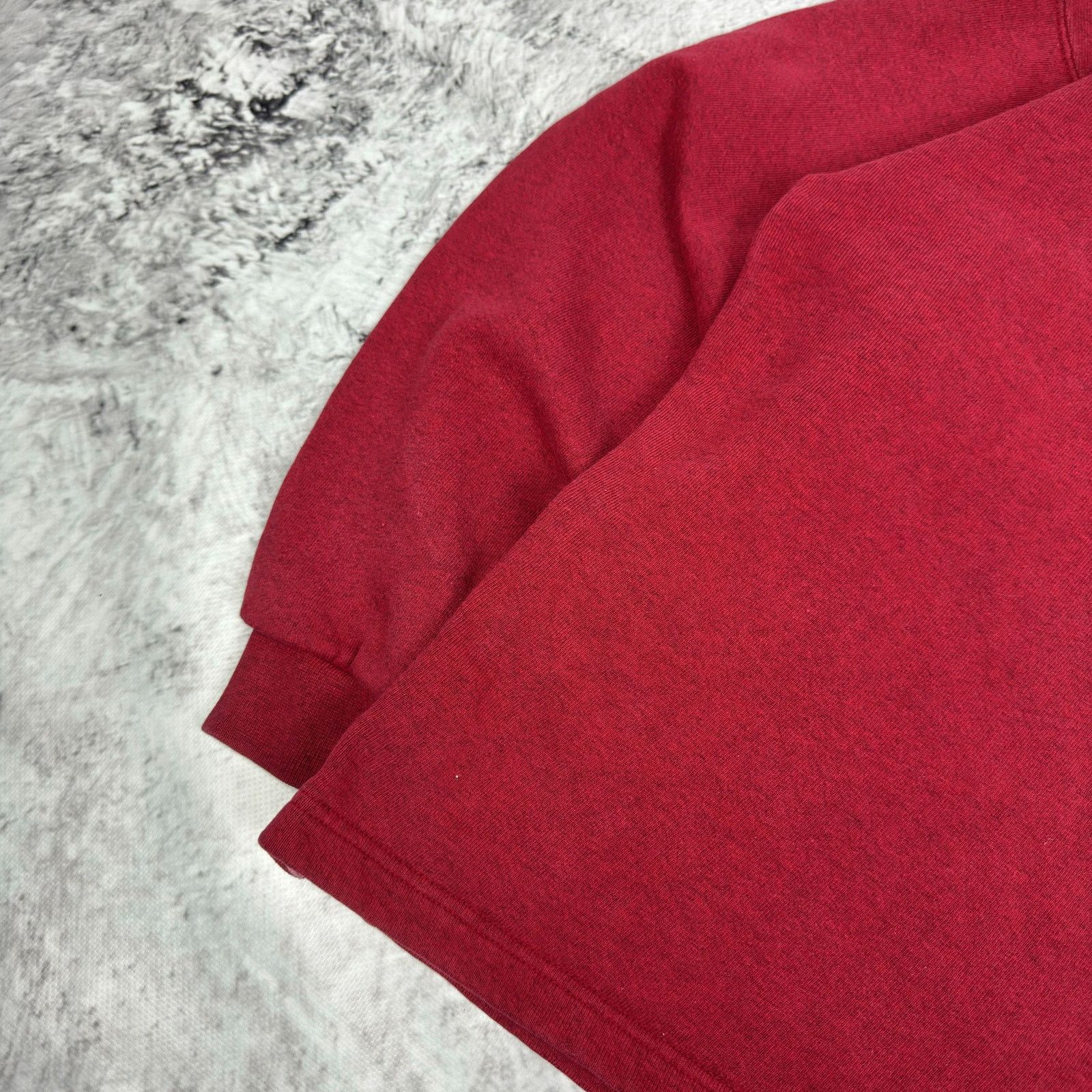 Nike Nike Men's Red Cotton Fleece Lined Quarter Zip Sweatshirt S Size US S / EU 44-46 / 1 - 5 Thumbnail