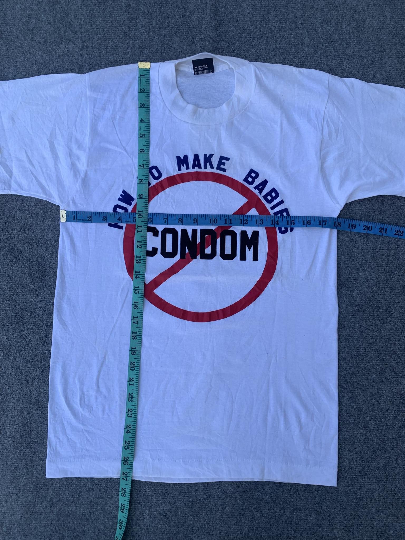 Vintage 90s How to make babies 🚫 condom. Size US M / EU 48-50 / 2 - 3 Thumbnail