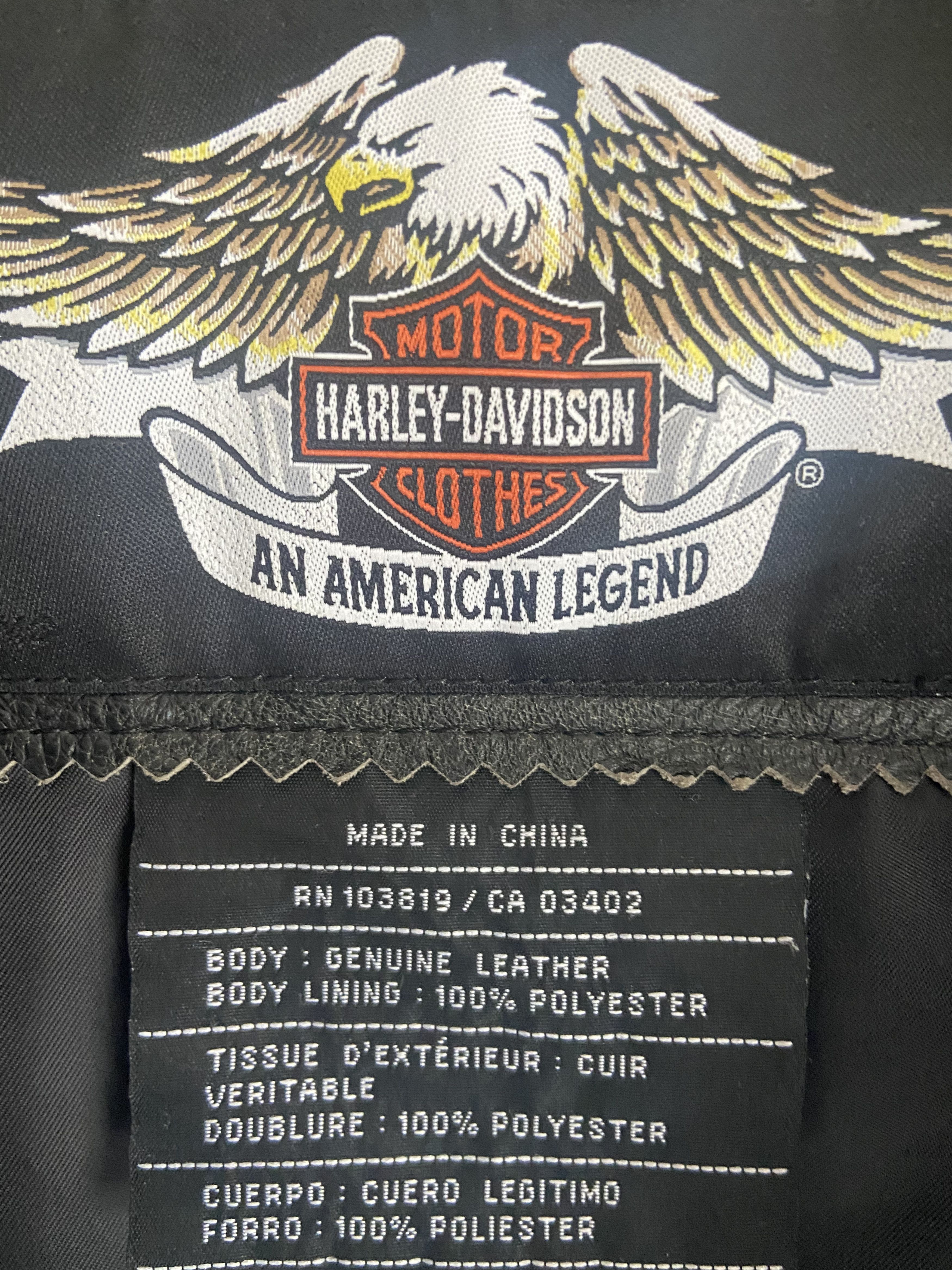 Harley Davidson Harley Davidson Road Hog Leather Motorcycle Jacket Size US S / EU 44-46 / 1 - 6 Thumbnail