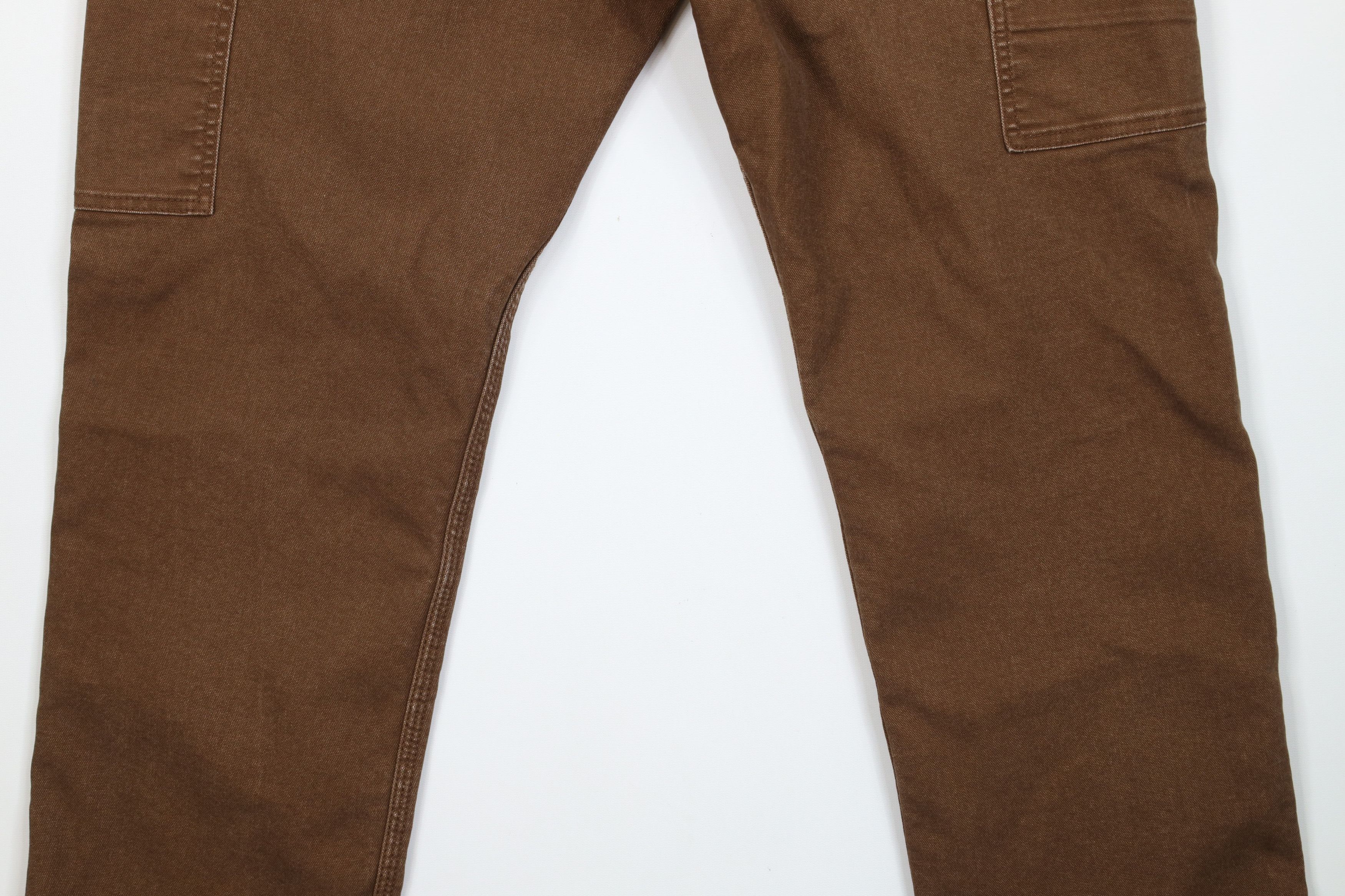 Vintage Vintage Streetwear Fleece Lined Canvas Dungaree Pants Brown Size US 36 / EU 52 - 12 Thumbnail