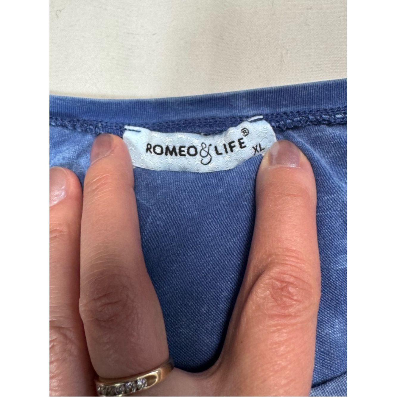 Other Romeo & Life Cotton Indigo Blue Tunic Capri Set Size L Size L / US 10 / IT 46 - 6 Thumbnail