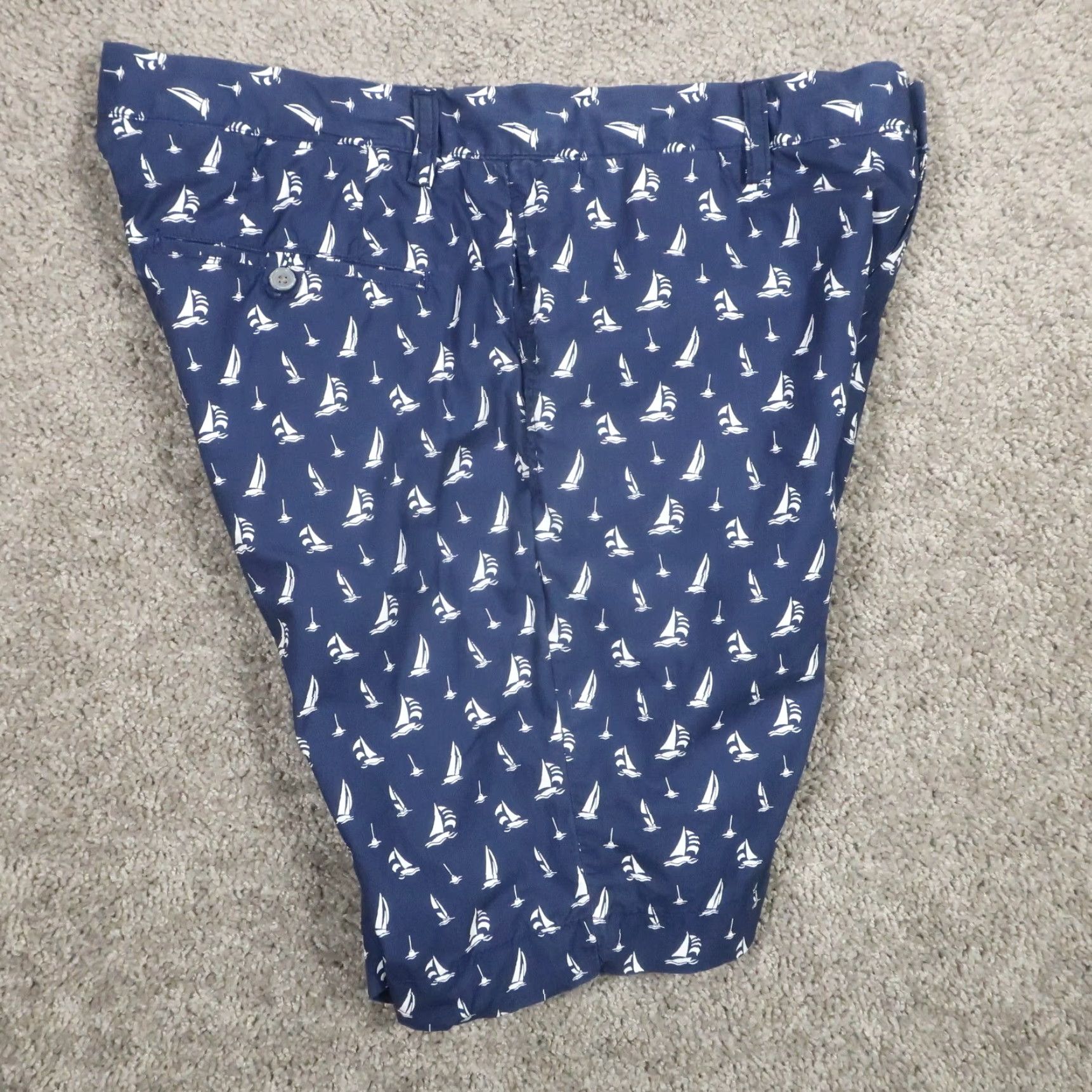 Polo Ralph Lauren VTG Polo Ralph Lauren Shorts Mens 34 Allover Embroidered Sailboats Nautical EUC Size US S / EU 44-46 / 1 - 6 Thumbnail