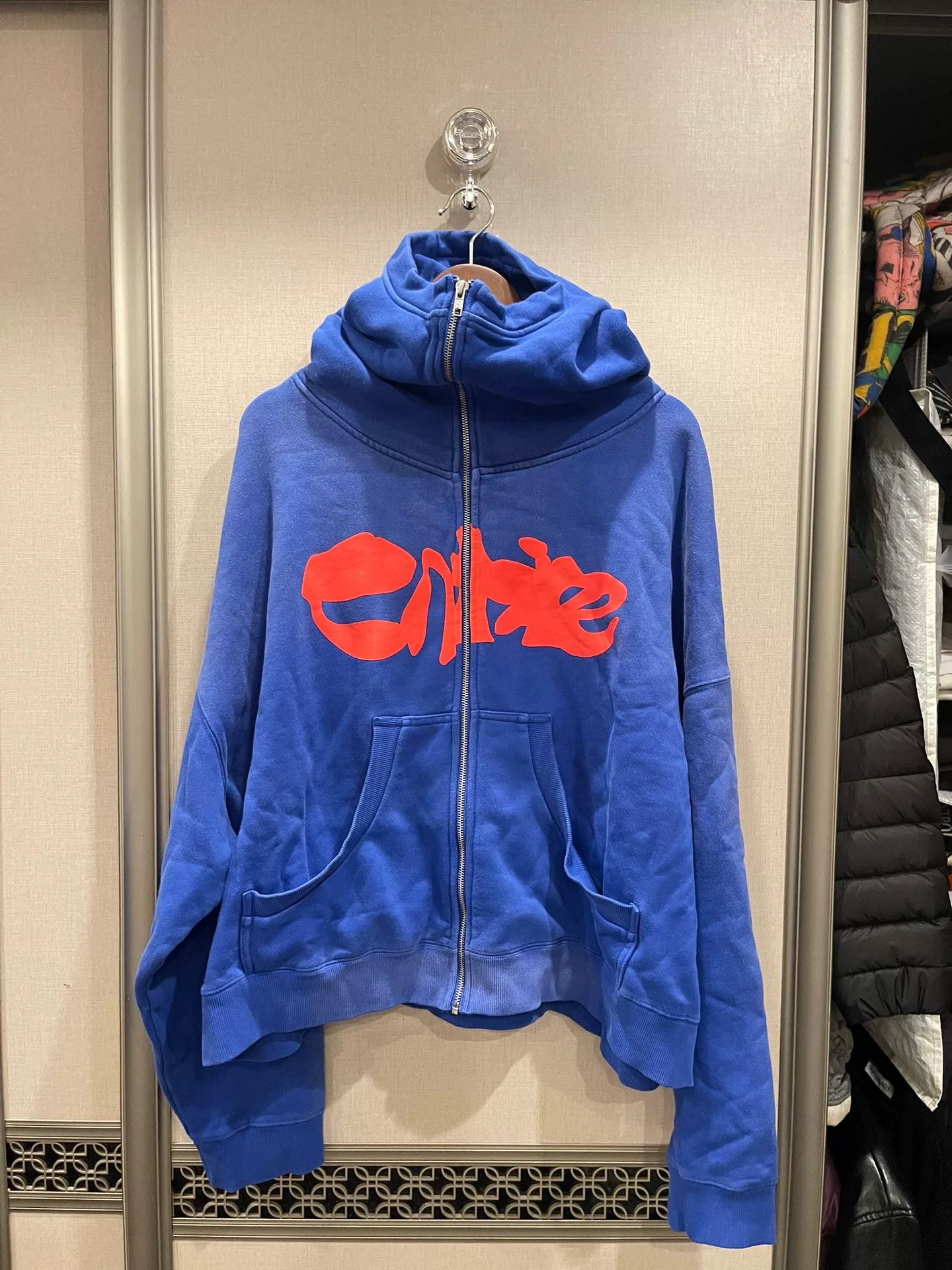 Entire Studios oversized blue zip-up sweatshirt with hood Size US L / EU 52-54 / 3 - 1 Thumbnail