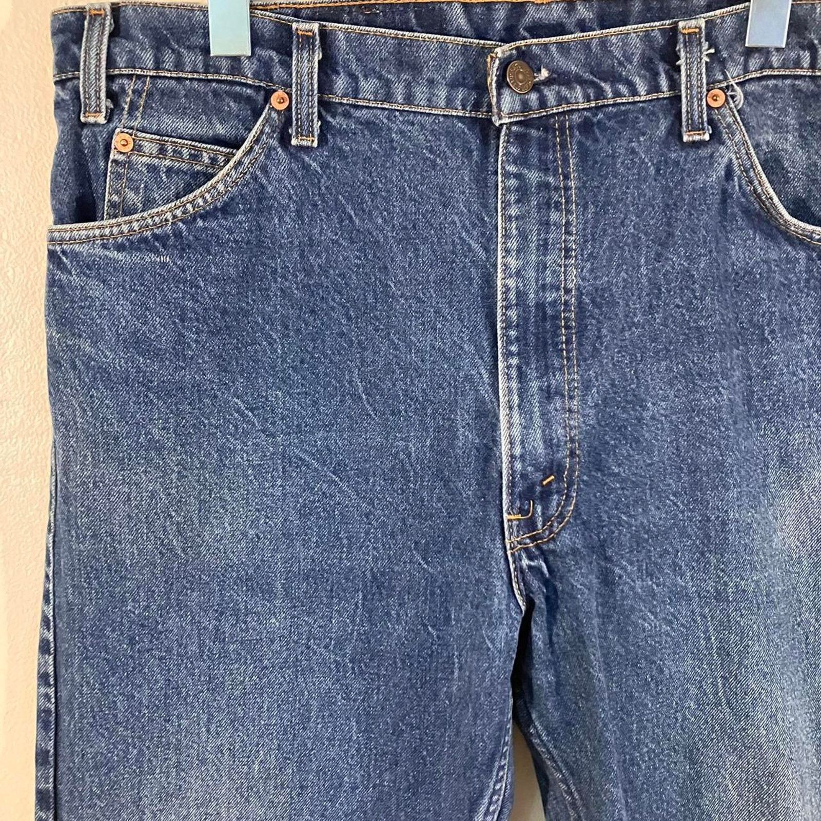 Levi's × Vintage Vintage 80s Levi’s Orange Tab 505 Dark Wash Denim Jeans Size US 40 / EU 56 - 2 Thumbnail