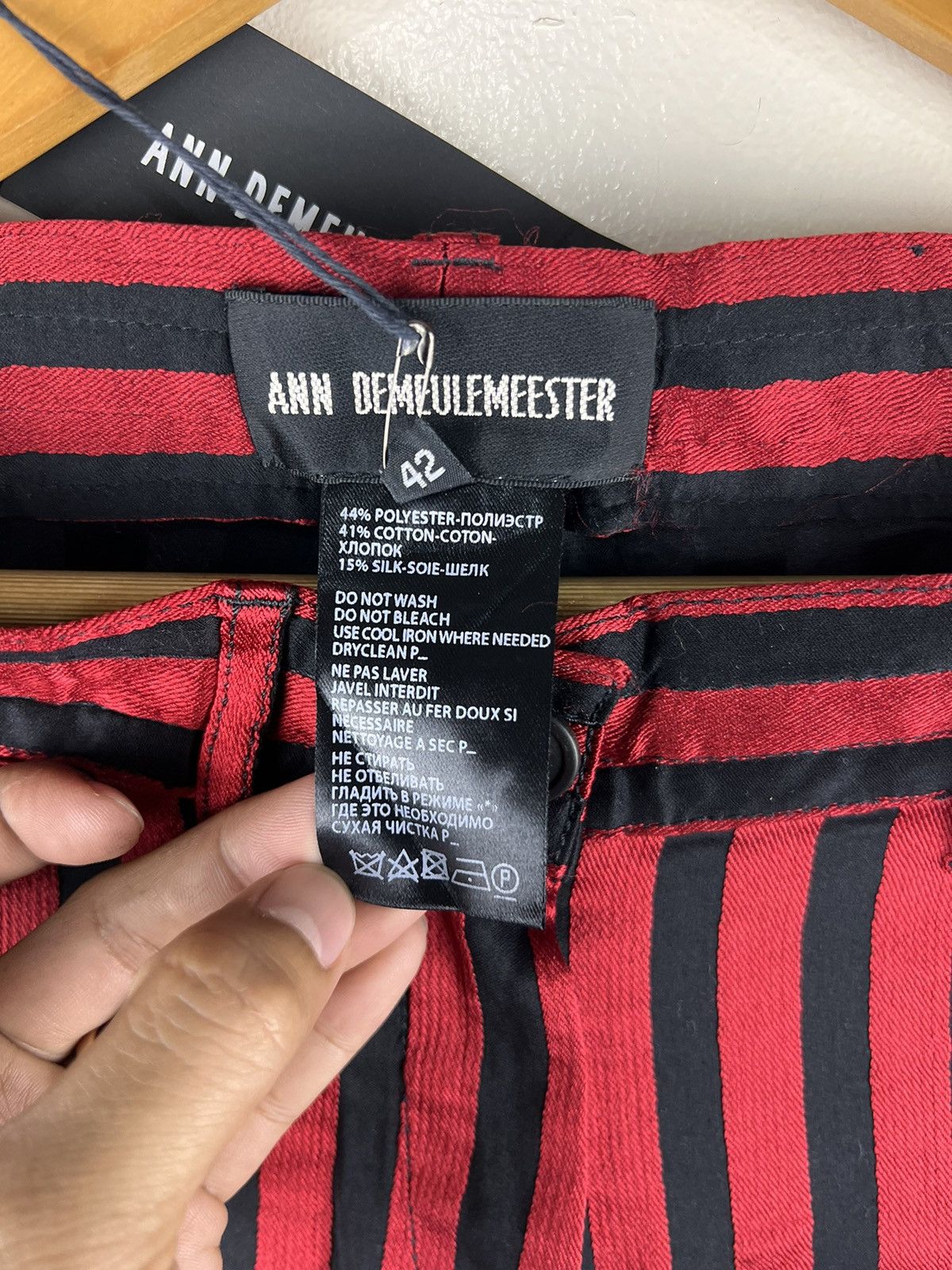Ann Demeulemeester ANN DEMEULEMEESTER WAINWRIGHT STRIPES TROUSER Size US 36 / EU 52 - 9 Thumbnail