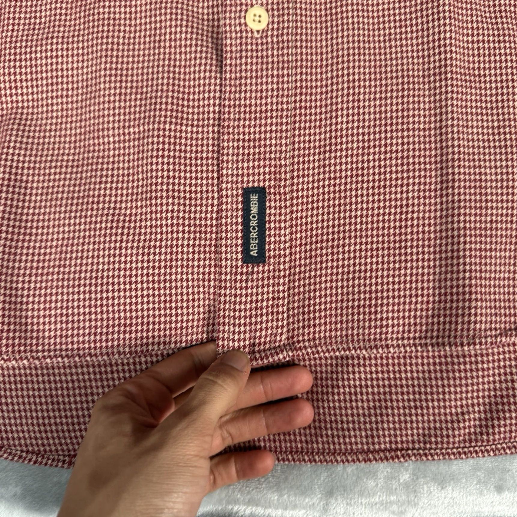 Abercrombie & Fitch VINTAGE Abercrombie & Fitch Houndstooth Button Shirt Mens L Oversized Red Check Fall Retro Fashion Shirt Mens L Red Oversized Button-Up Collared Size US L / EU 52-54 / 3 - 4 Thumbnail