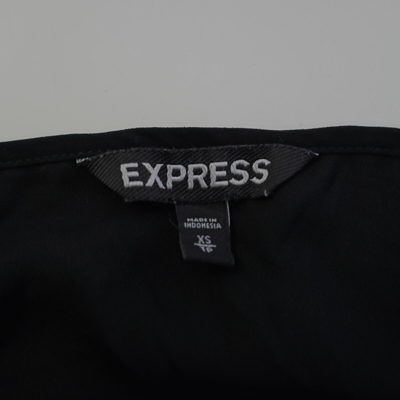 Express Express Black Ruffles Keyhole Long Sleeve Sheer XS Blouse / Size XS / US 0-2 / IT 36-38 - 7 Thumbnail
