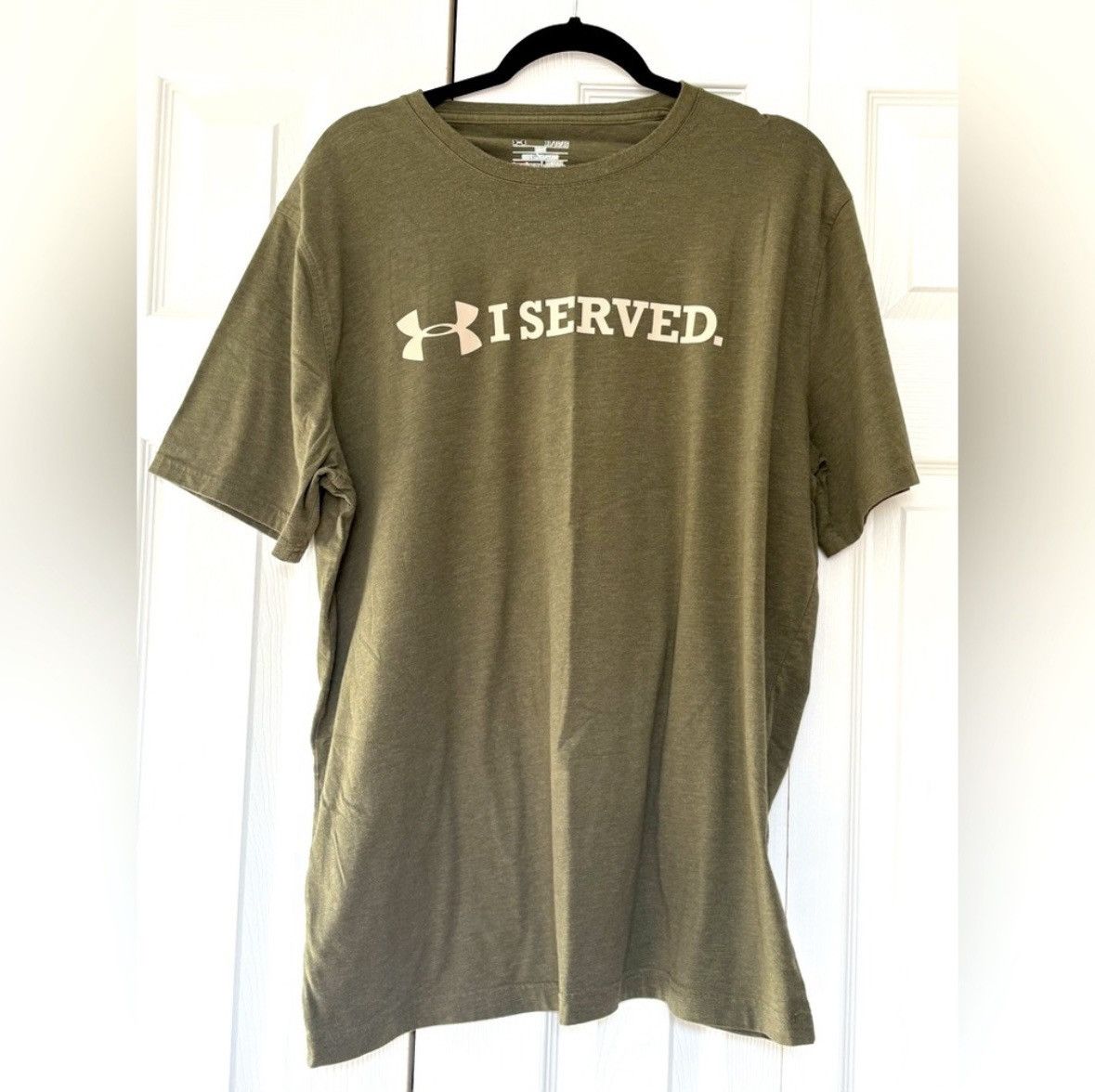 Under Armour Under Armor Heat Gear Green I Served Graphic Short Sleeve Size US XL / EU 56 / 4 - 1 Thumbnail