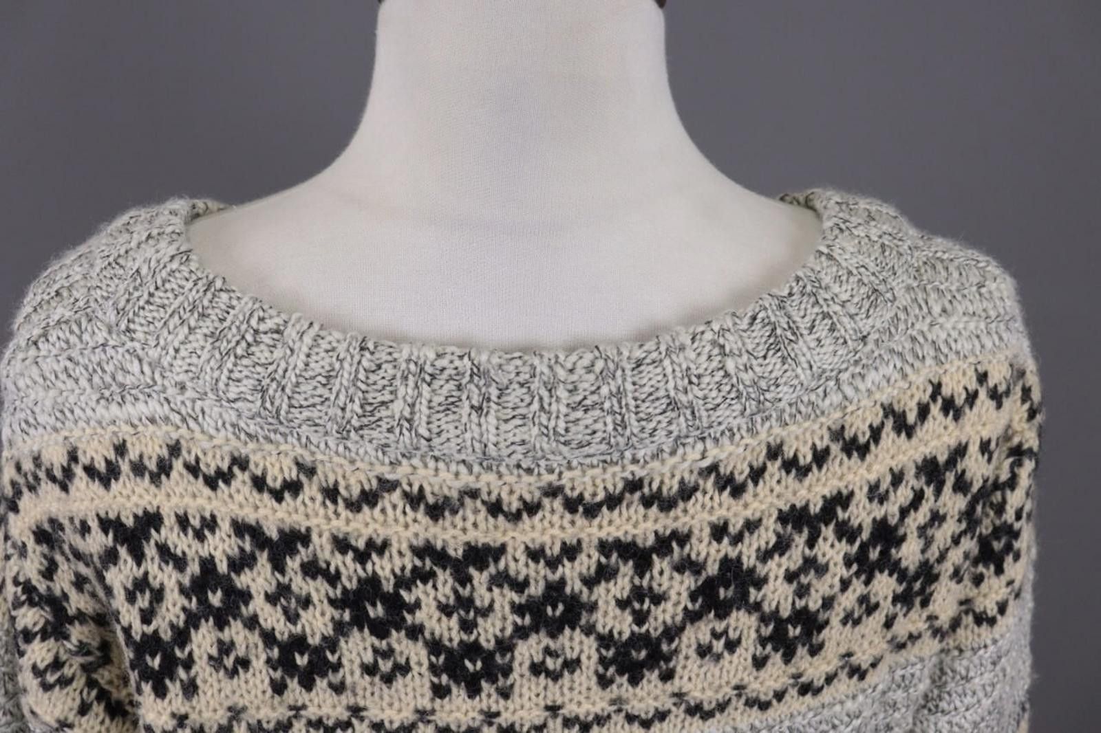 Napapijri Napapijri Gray Fair Isle Wool Knit Jumper Sweater Size M Size M / US 6-8 / IT 42-44 - 10 Thumbnail