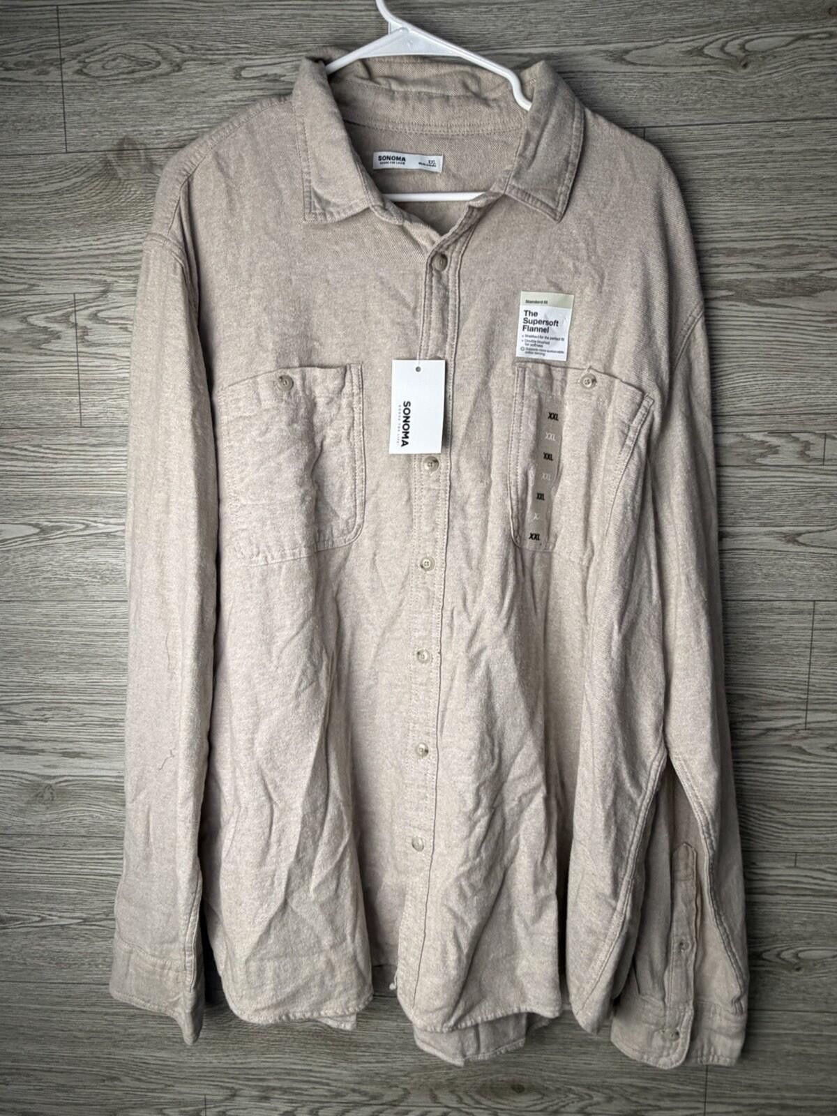 Sonoma 8 Sonoma Men’s Flannel Shirt Lot 2XL Plaid Button Up Size US XXL / EU 58 / 5 - 3 Thumbnail
