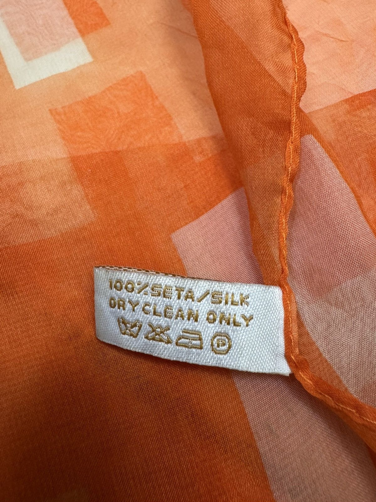 Hermes Hermès orange silk chiffon long scarf Size ONE SIZE - 6 Thumbnail