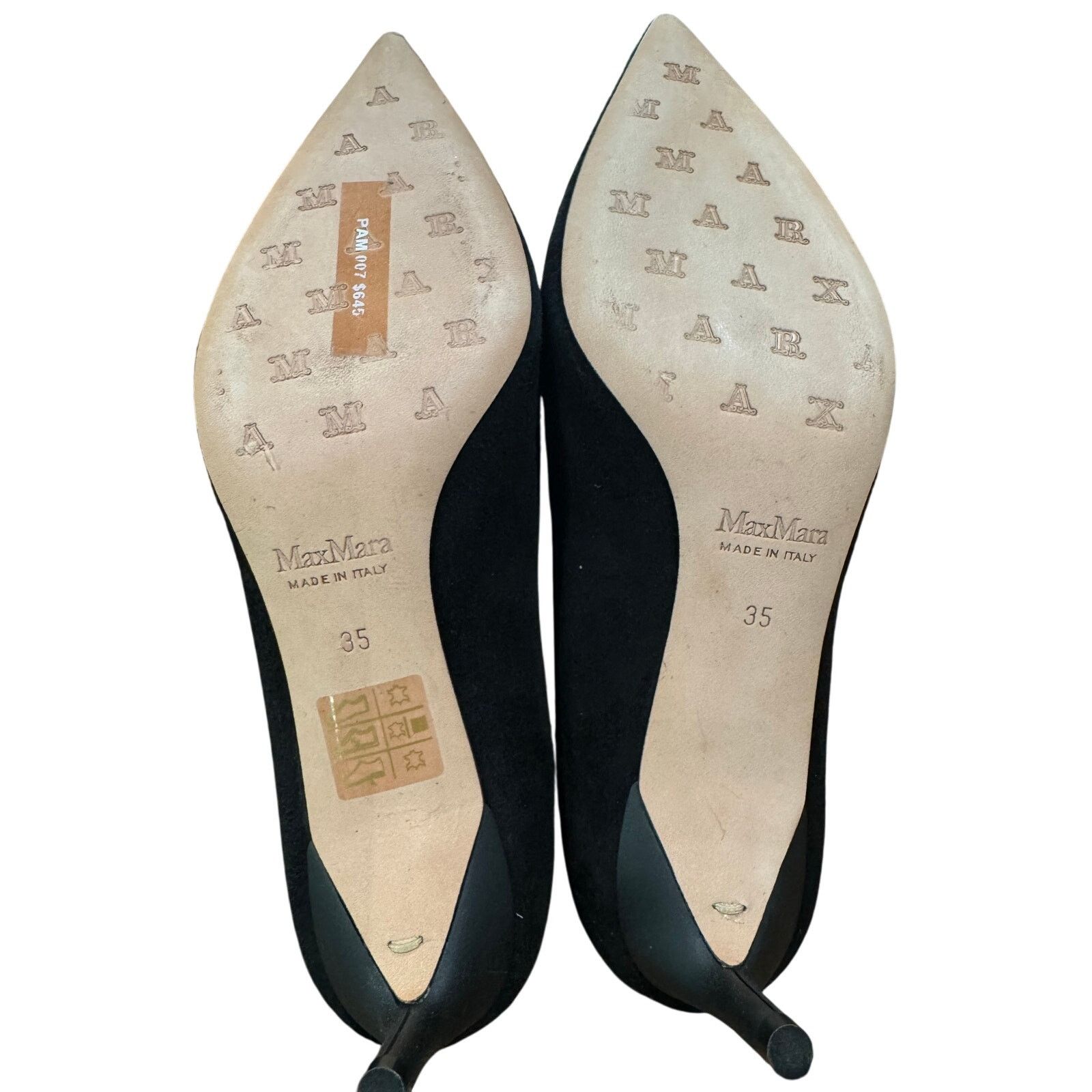 Max Mara Max Mara Court Black Heel Pumps sz. 35 EU (Runs Big) Size US 6 / IT 36 - 5 Thumbnail