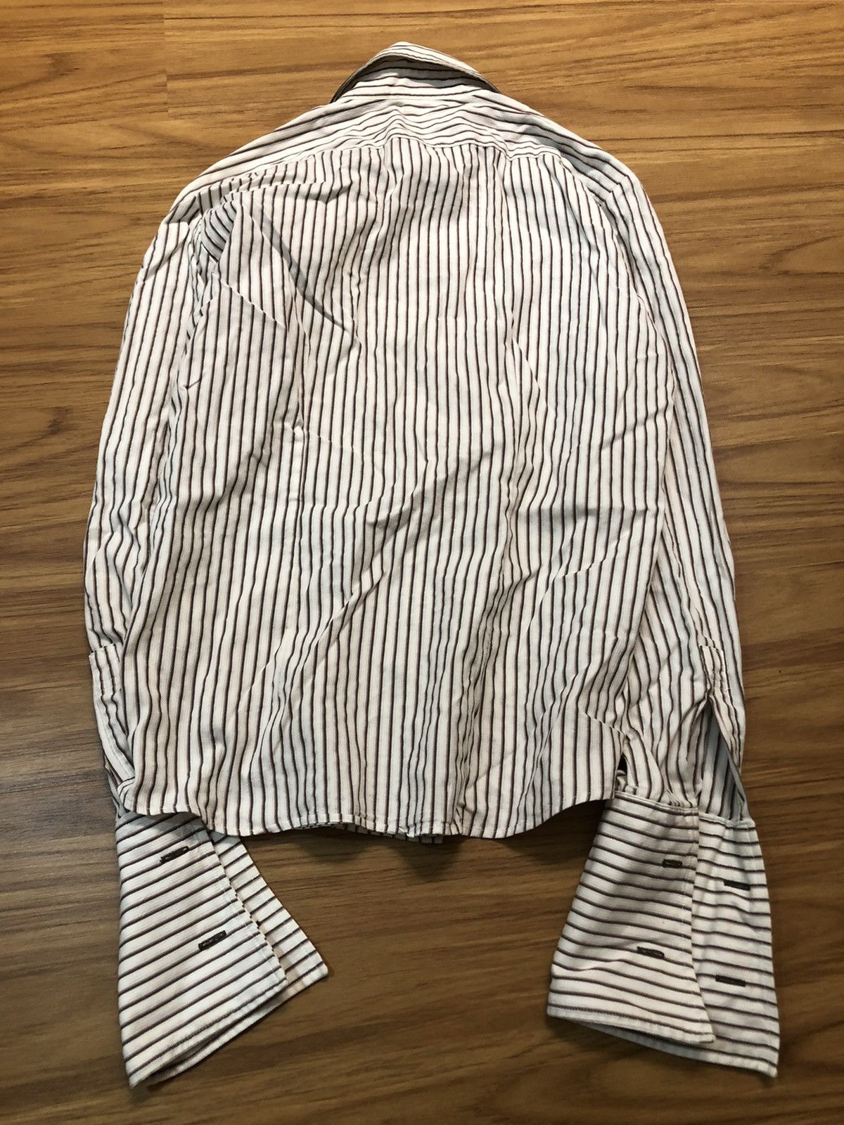 14th Addiction × KMRii × Tornado Mart 2000s Tornado Mart - Vertical Stripe Hidden Button L/S Shirt Size US M / EU 48-50 / 2 - 15 Thumbnail