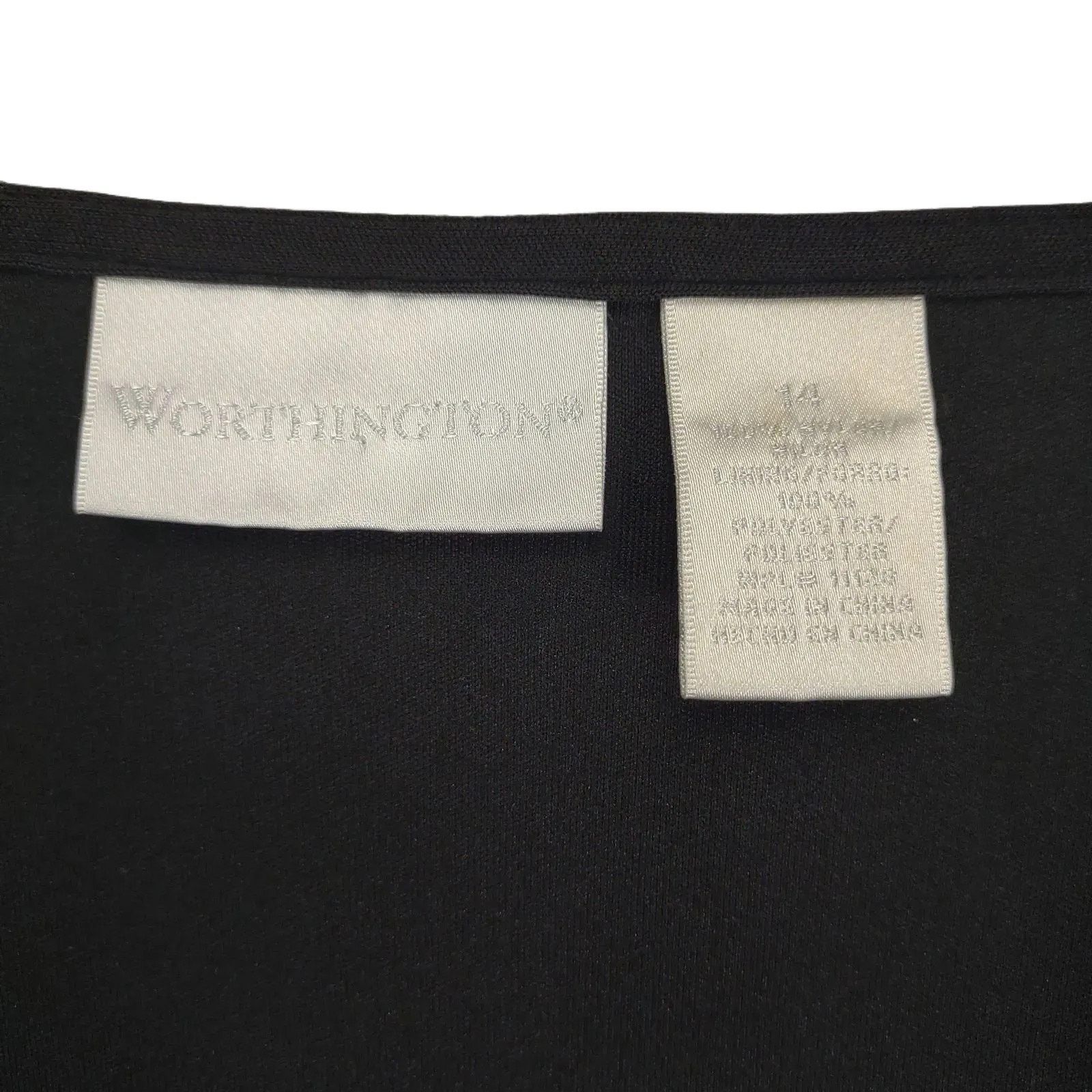 Worthington Worthington Women's 14 Black Lace Leaves A-Line Midi Skirt Size 36" / US 14 / IT 50 - 5 Thumbnail