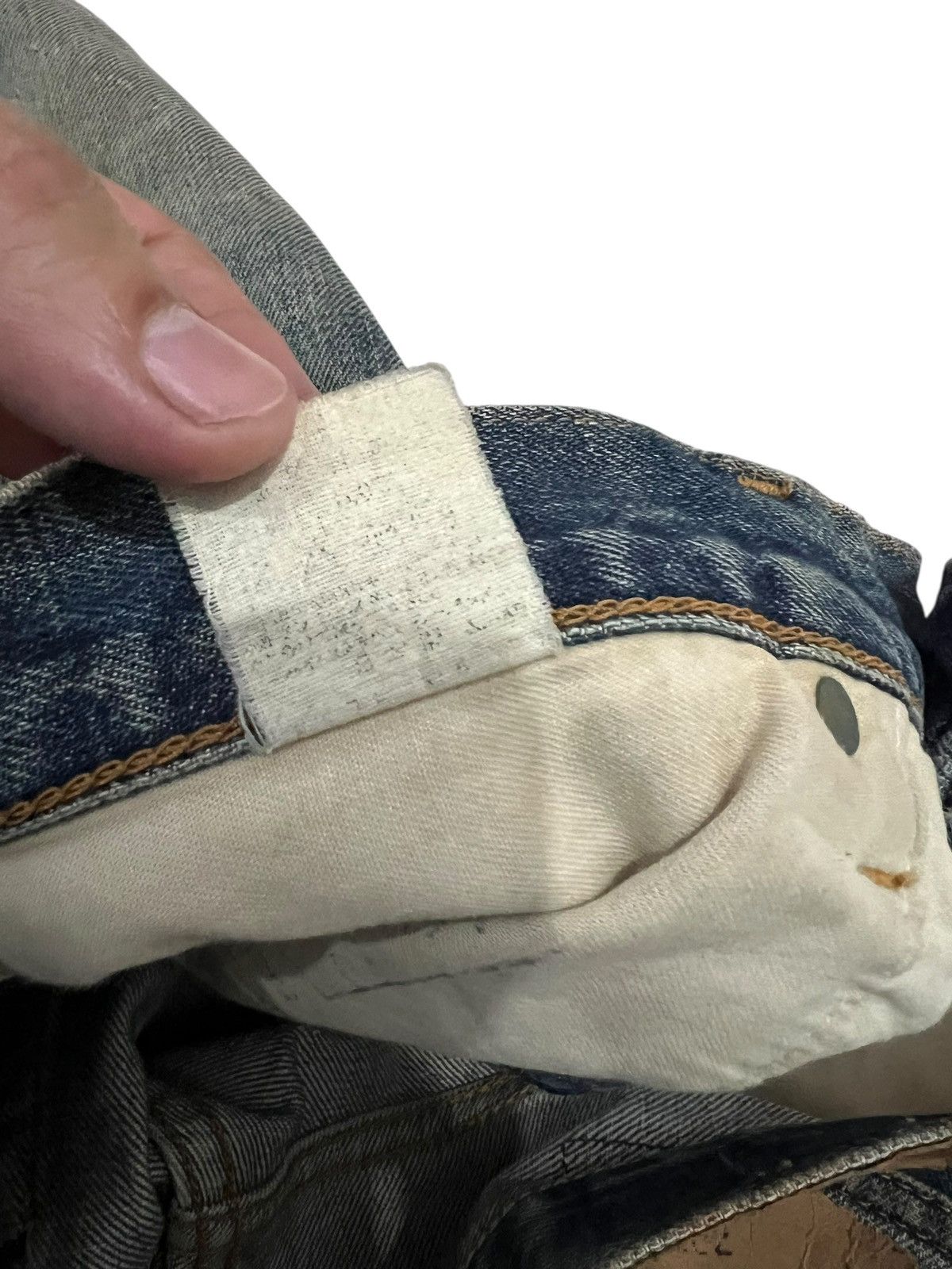 Levi's Vintage Levis 502 Big E Rusty Distress Selvedge Jean Size US 30 / EU 46 - 18 Thumbnail