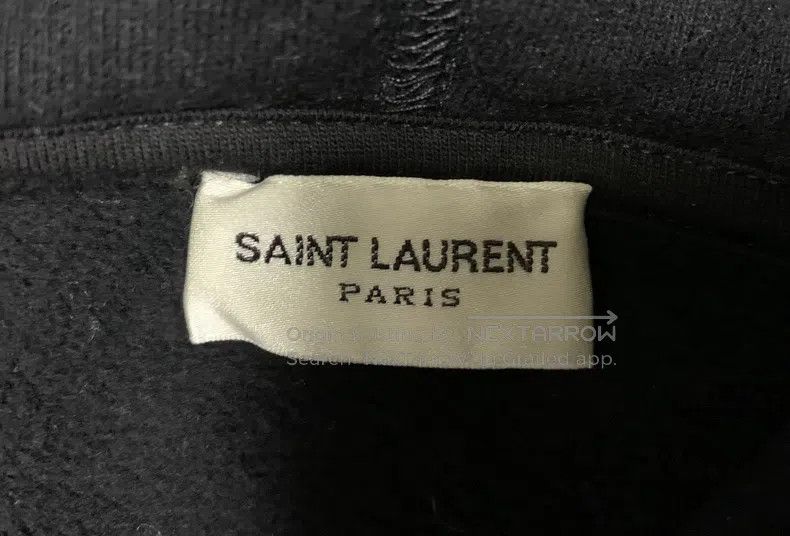 Other Saint Laurent Paris Black Slogan Striped Fleece Hoodie Size US S / EU 44-46 / 1 - 3 Thumbnail