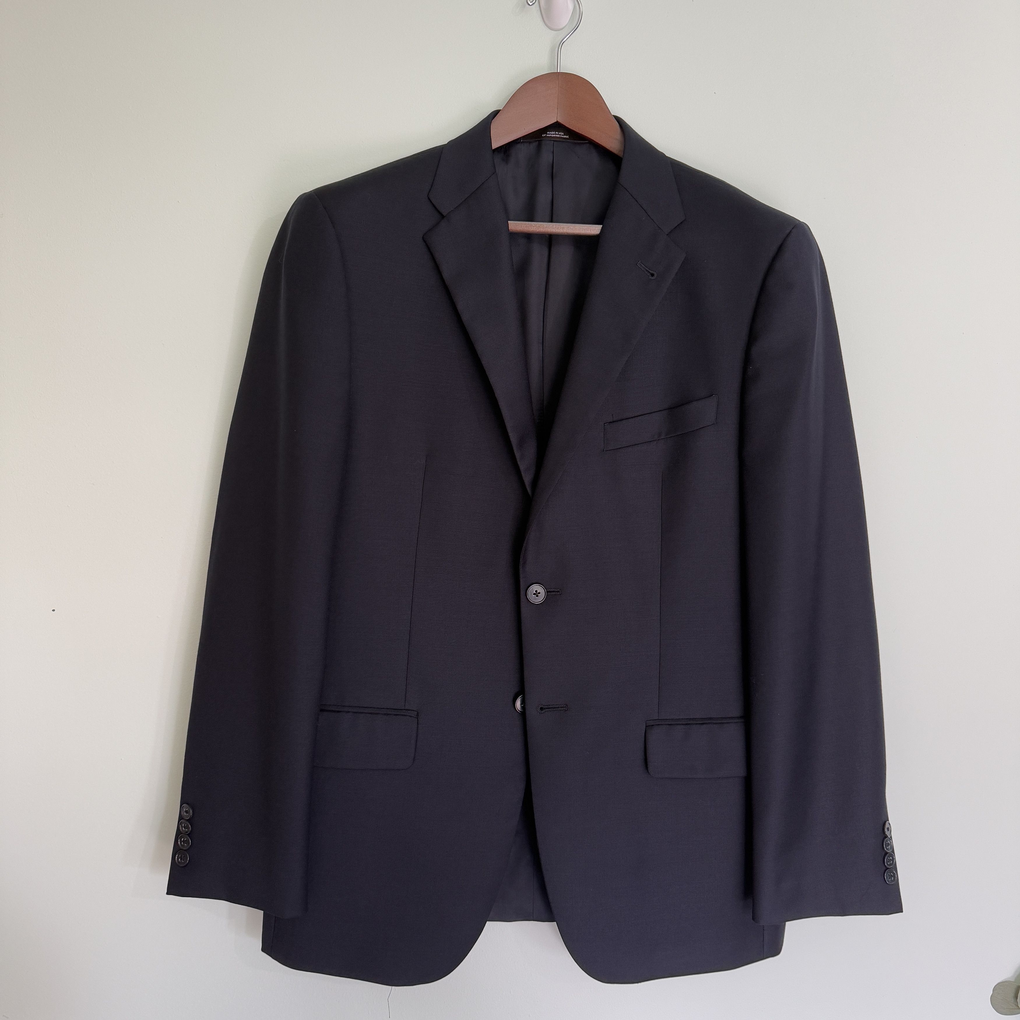 Joseph Abboud Joseph Abboud Navy Blazer 40R Super 120s Wool USA Size 40R - 1 Thumbnail