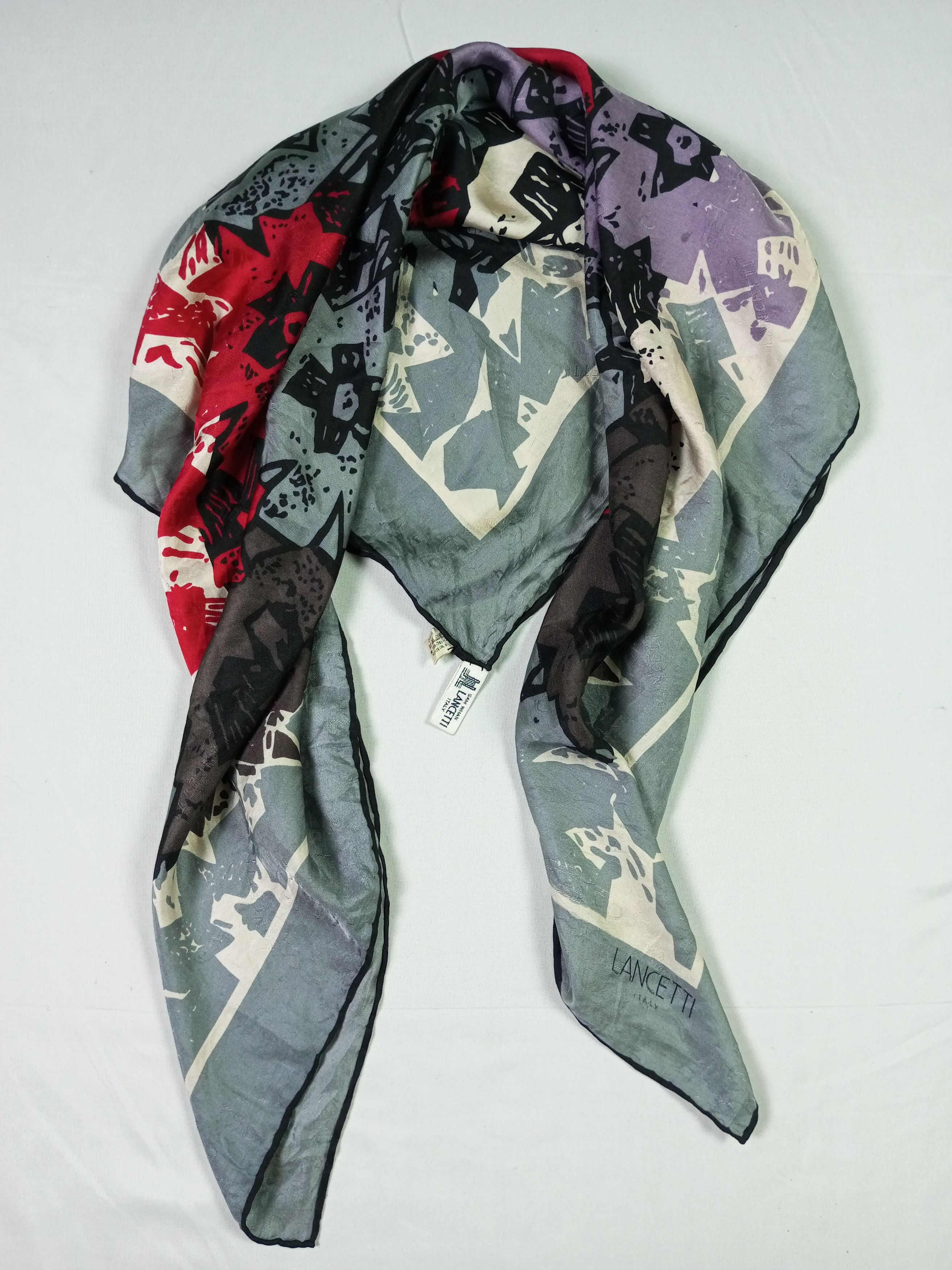 Lui di Lancetti × Vintage Vintage Designer Silk Scarf Lui de Lancetti Size ONE SIZE - 12 Thumbnail