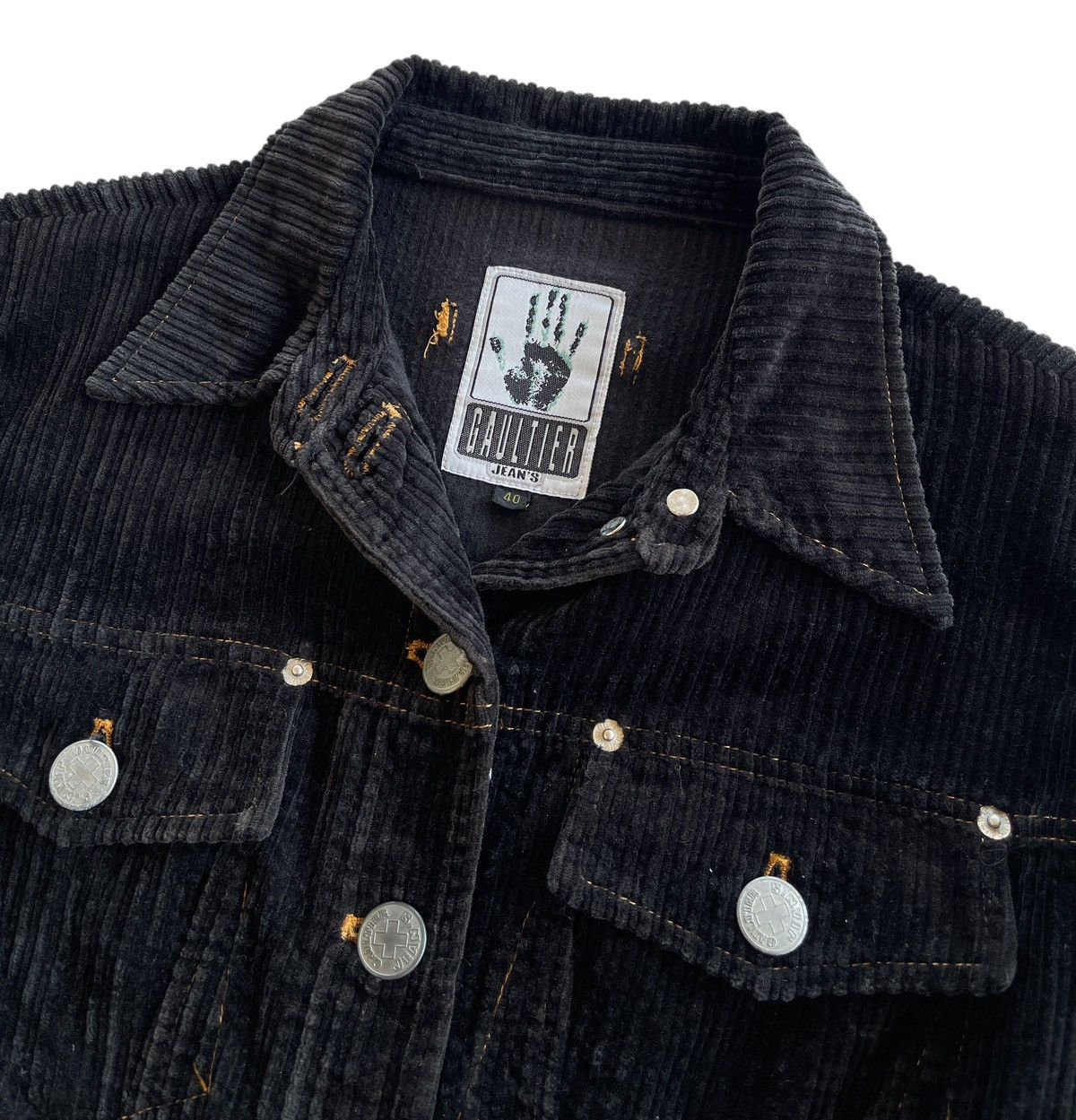 Jean Paul Gaultier AW1992 Gaultier Jeans Black Velvet Jacket Size M / US 6-8 / IT 42-44 - 2 Thumbnail
