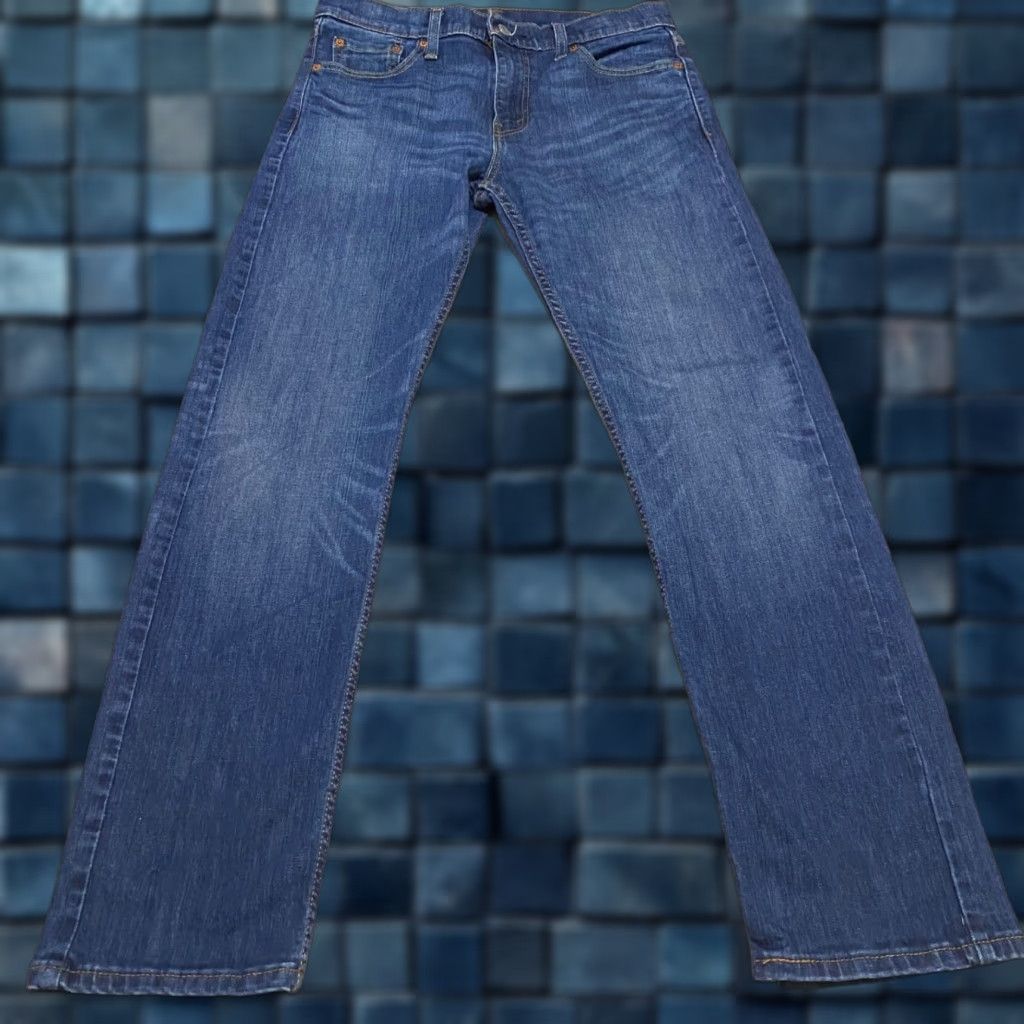 Levi's Levi's 513 Mens Jeans Slim Blue Denim Medium Wash Straight Mid Rise 30x32 Jeans Mens Size US 38 / EU 54 - 1 Thumbnail