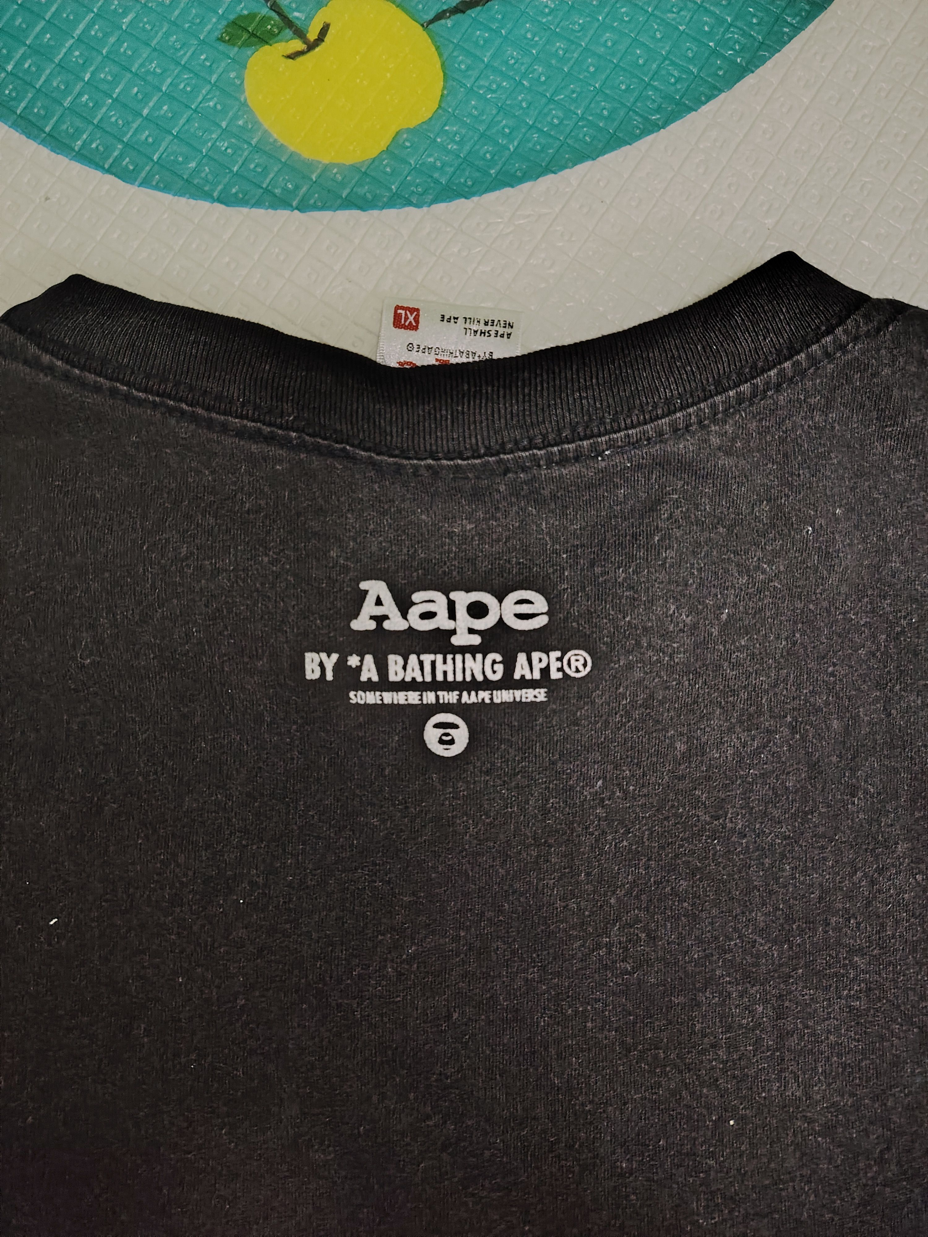 Aape Aape by Bathing Ape Red Logo T-Shirt Size XL Color Black Size US XL / EU 56 / 4 - 4 Thumbnail