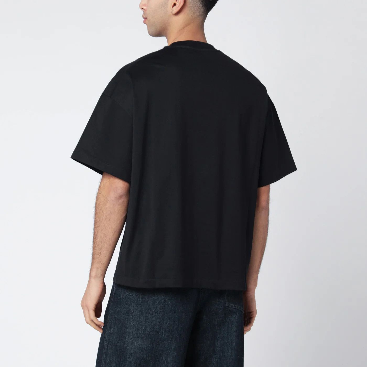 Jil Sander o1d2blof0526 Boxy Logo Short Sleeve T-Shirt in Black Size US L / EU 52-54 / 3 - 2 Thumbnail