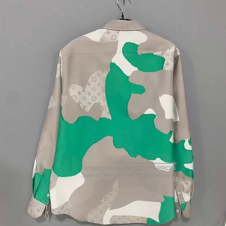 Louis Vuitton Louis Vuitton Old Flower Full Print Patchwork Portrait Shi Size US L / EU 52-54 / 3 - 3 Thumbnail