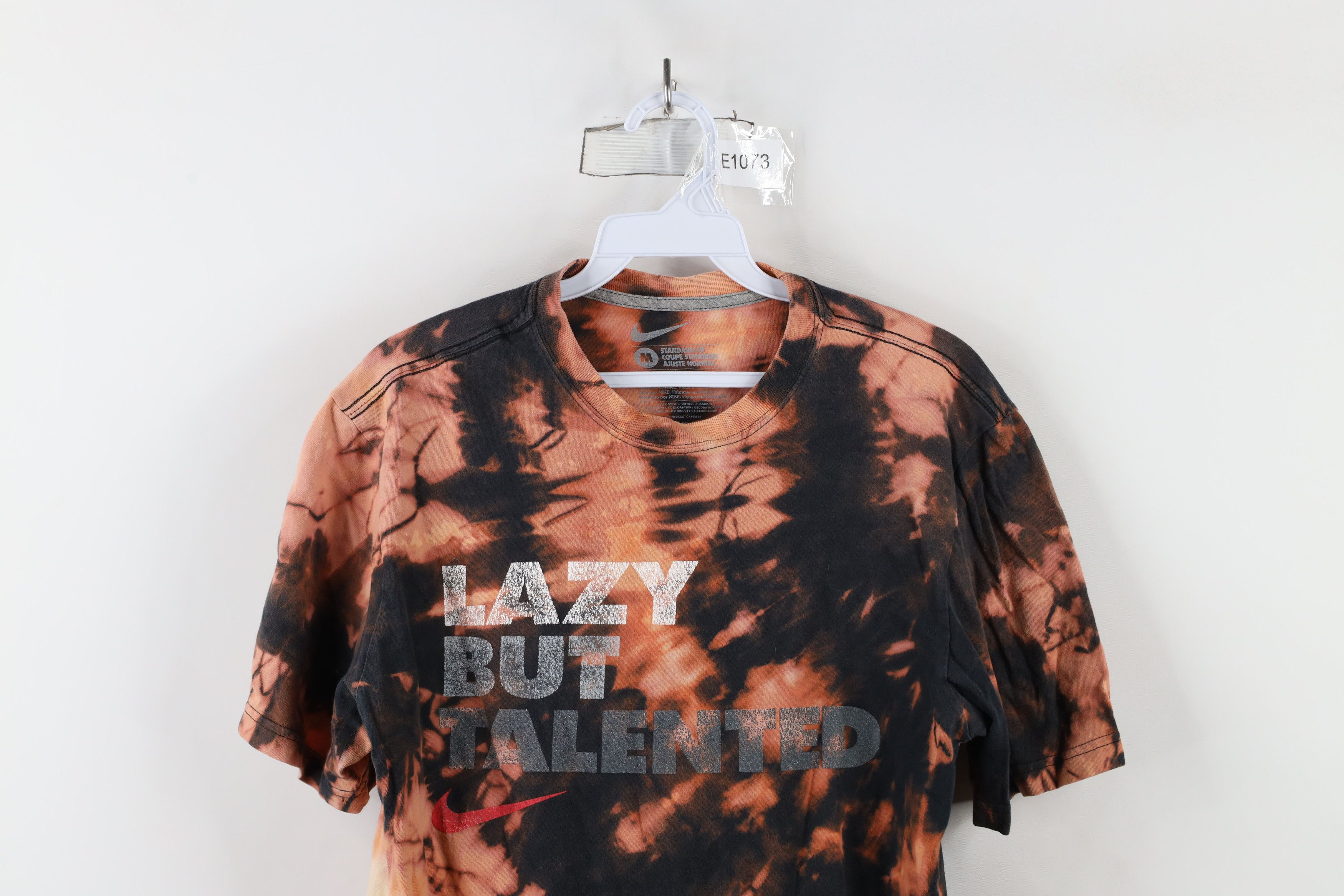 Nike × Vintage Vintage Y2K Nike Acid Wash Lazy But Talented Swoosh T-Shirt Size US M / EU 48-50 / 2 - 2 Thumbnail