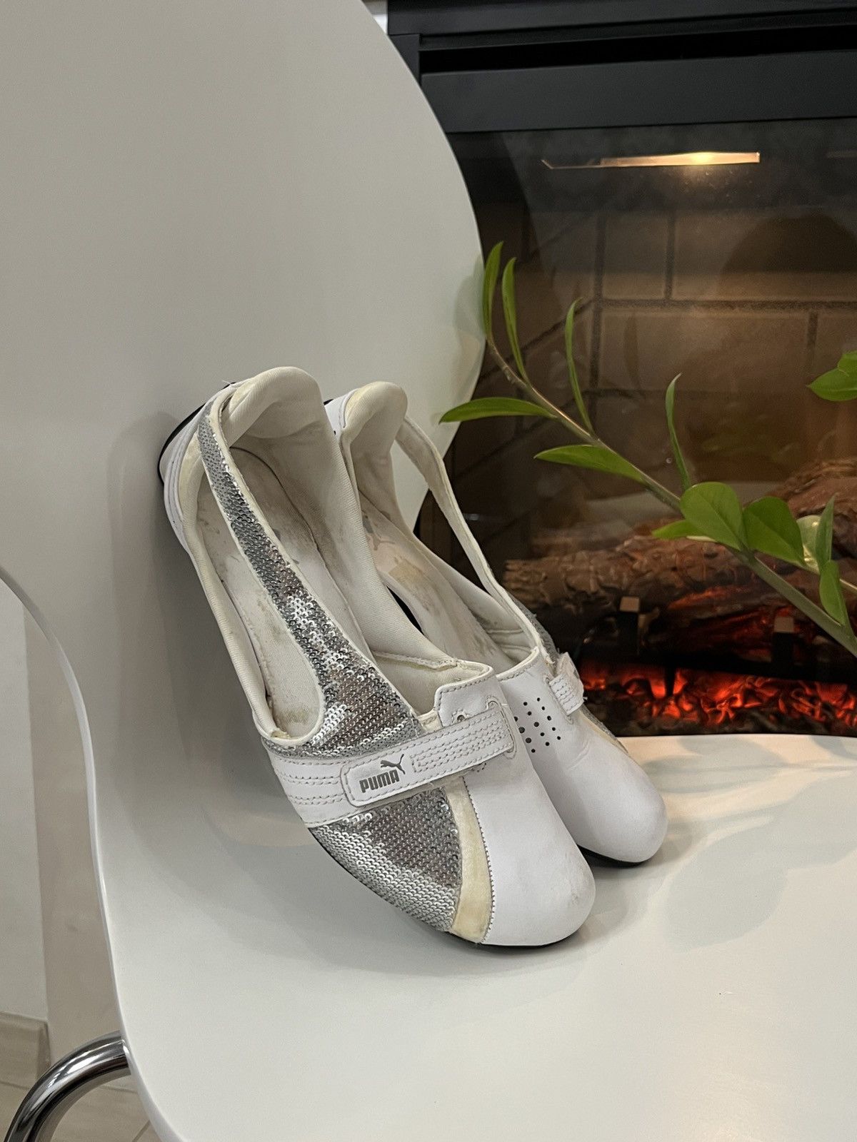 🔥RARE Puma Speed Cat Silver 00’s Ballets Flats Vintage Shoe