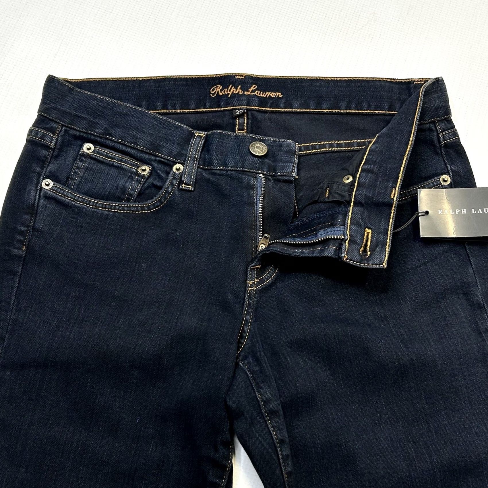 Ralph Lauren VINTAGE? No. Ralph Lauren Low Rise Straight Leg Denim Jeans Dark Wash 29 Tall 34” Inseam NEW Size 29" - 4 Thumbnail